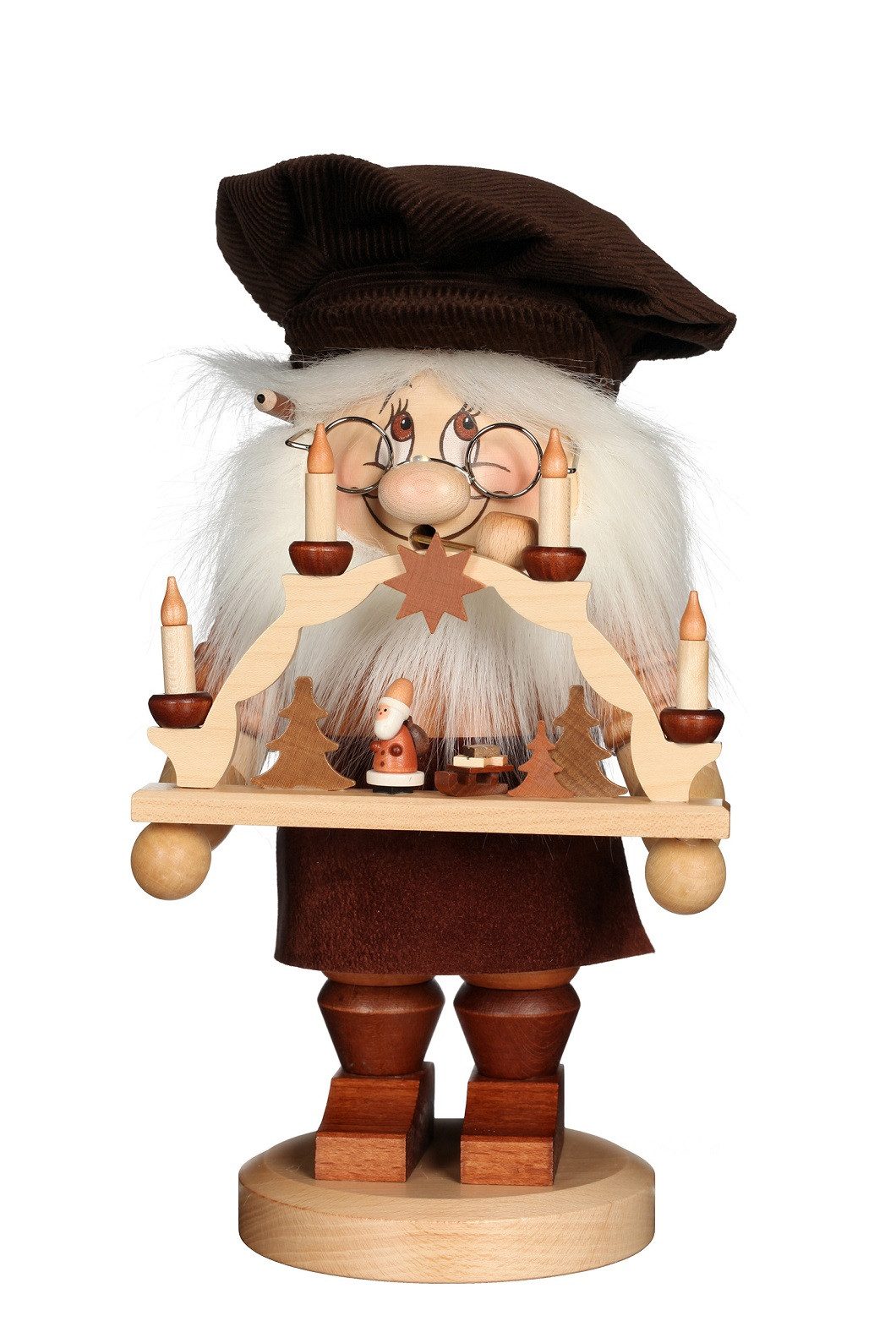 Christian Ulbricht Räuchermännchen Christian Ulbricht Räuchermann Wichtel Schwibbogenbauer, (1 St), Handarbeit aus dem Erzgebirge