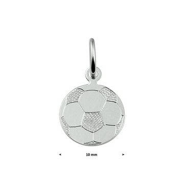 NICEANDnoble Kette mit Anhänger 925er Sterlingsilber Panzerkette mit Anhänger Fußball-Plakette