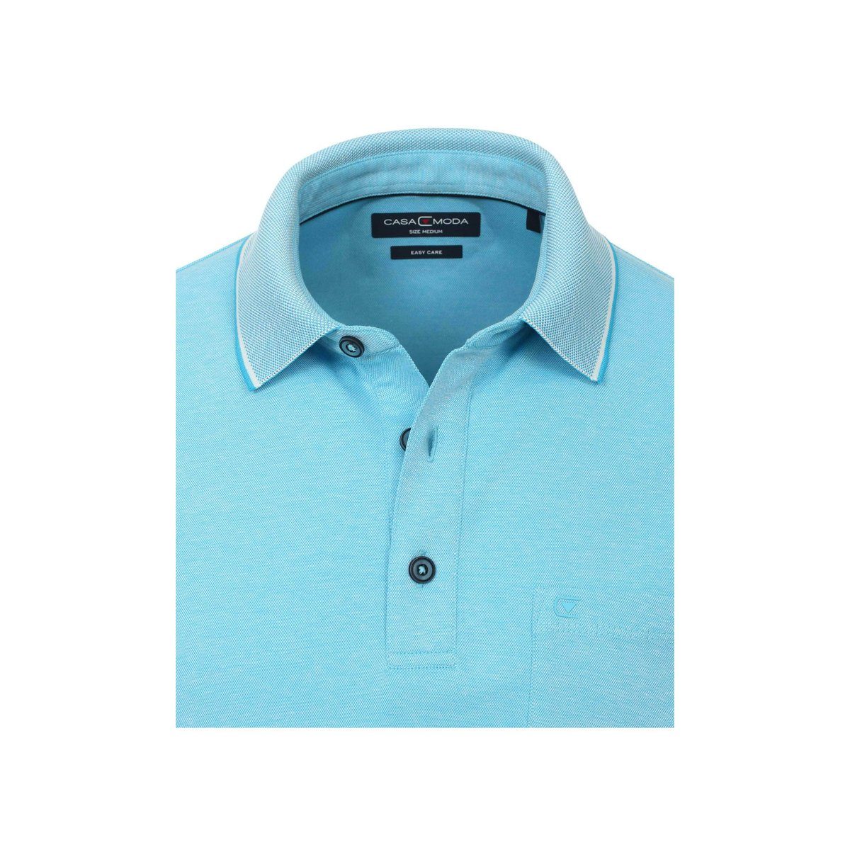 Poloshirt (1-tlg) regular fit Helltürkis blau CASAMODA
