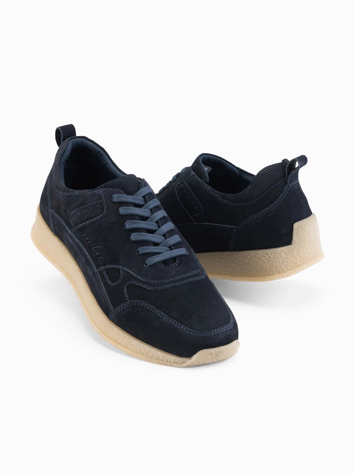 OMBRE Leichte, sportliche Herren-Sneaker aus Wildleder Sneaker atmungsaktives Mesh-Innenfutter