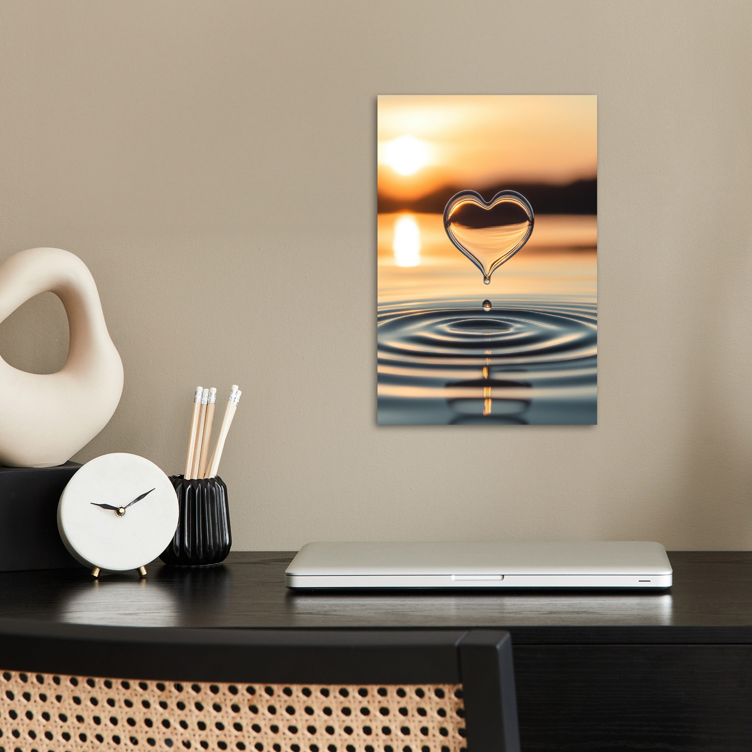 MuchoWow Poster Herz - Wasser - günstig online kaufen