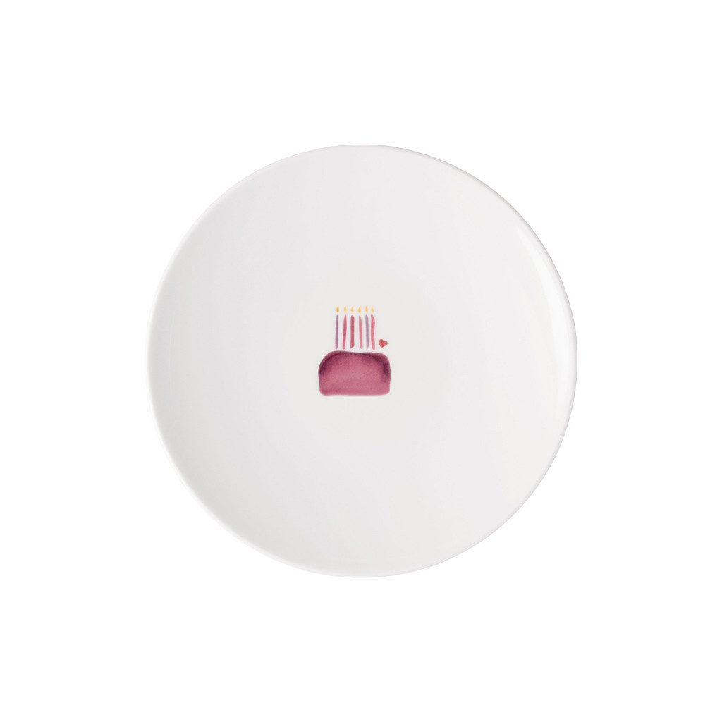 like. by Villeroy & Boch Frühstücksteller With Love Frühstücksteller Happy Birthday 21 cm ø, (1 St), Premium Porcelain, mikrow.- & spülm.sicher, Made in Germany