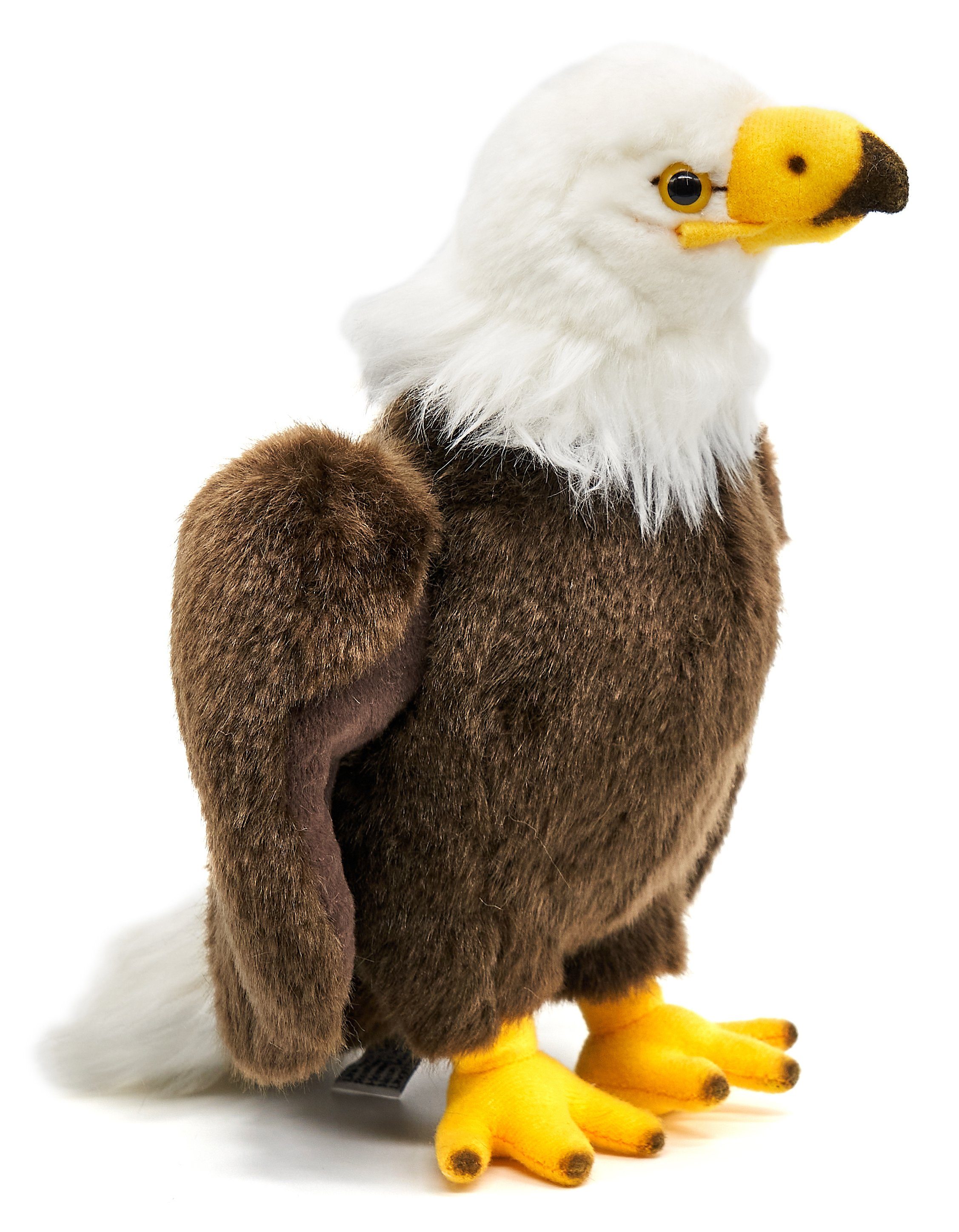 Kuscheltier Adler Wölkchen 24 cm stehend braun/weiß/gelb Plüschadler 