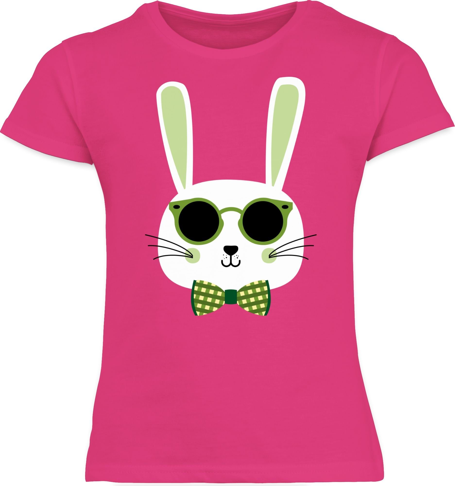 Shirtracer T-Shirt Osterhase Sonnenbrille Grün - Geschenk Ostern - Mädchen Kinder T-Shirt coole ostergeschenke - oster t-shirt - ostergeschenk mädchen