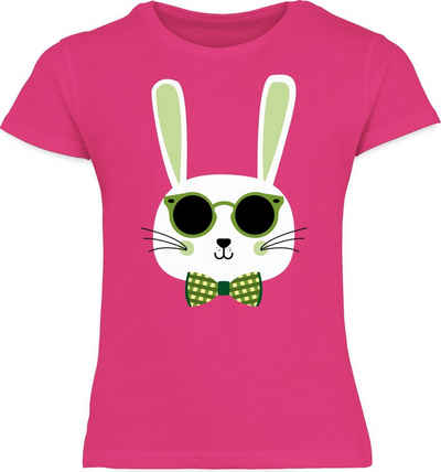 Shirtracer T-Shirt Osterhase Sonnenbrille Grün - Geschenk Ostern - Mädchen Kinder T-Shirt coole ostergeschenke - oster t-shirt - ostergeschenk mädchen