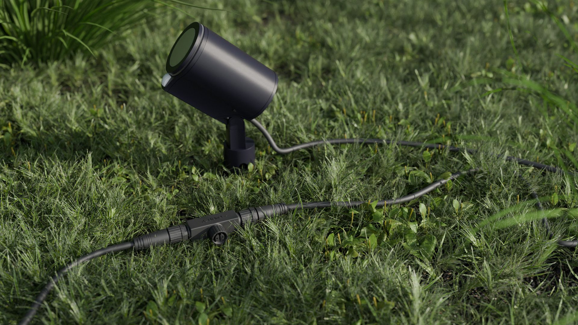 steinel Kabelverbinder-Sortiment Verbindungsstück 24 V, T-Verbinder, 2 Ausgänge, Zubehör Garten-Lichtsystem 24 V, schwarz