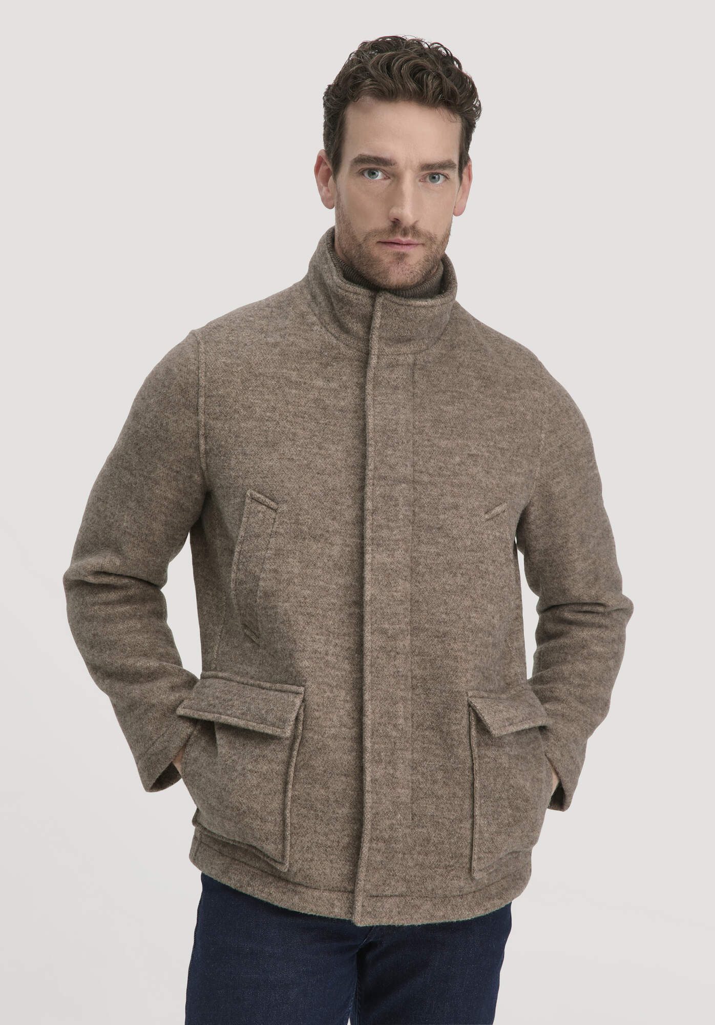 Hessnatur Outdoorjacke Regular aus regionaler Schurwolle (1-St) günstig online kaufen