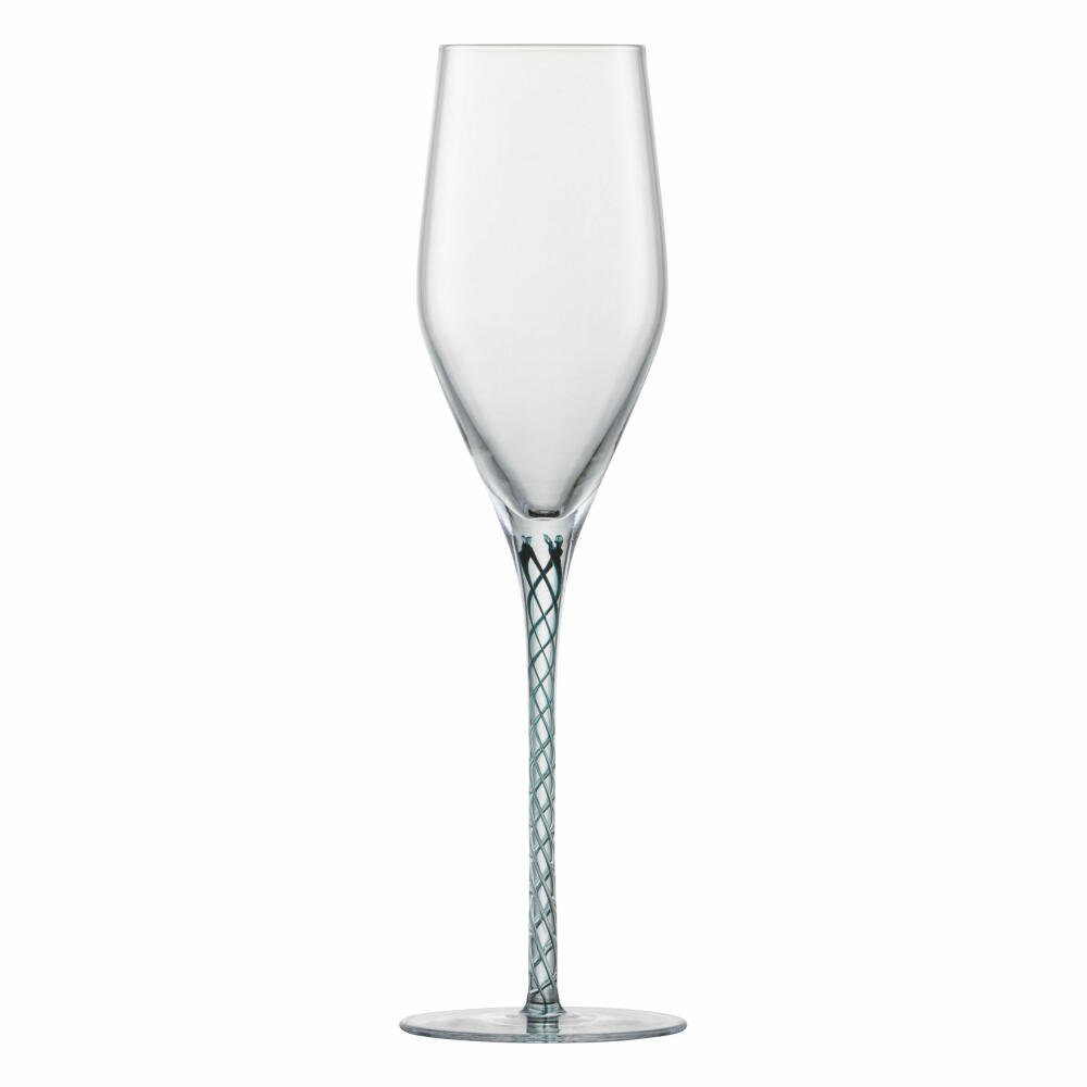 Zwiesel Glas Sektglas Spirit Tannengrün, 2-tlg., Glas, handgefertigt