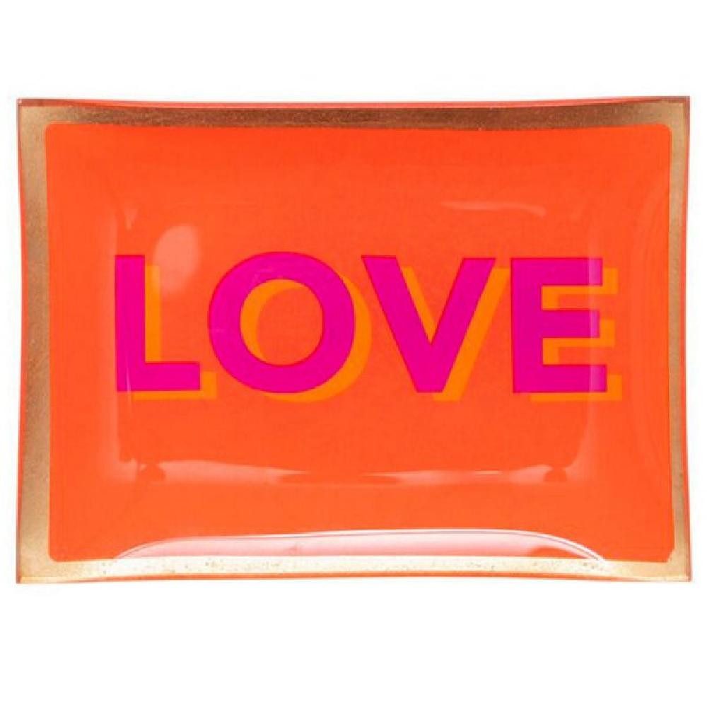 Giftcompany Servierschale Glasteller Love Plates Love (10x14,2cm)
