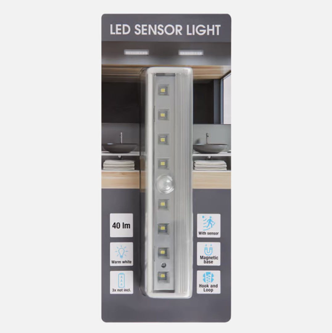 ZD Trading LED Nachtlicht Sensorleuchte LED 18 cm mit Magnet und Bewegungssensor, LED fest integriert