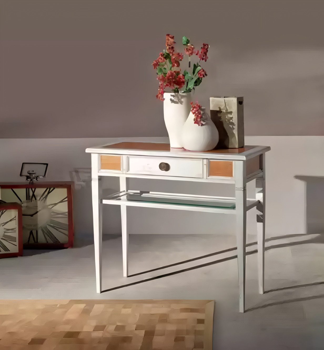 Xlmoebel Couchtisch Italienischer Design-Couchtisch in edlem Holzfinish (1-St., Konsole), Hergestellt in Europa