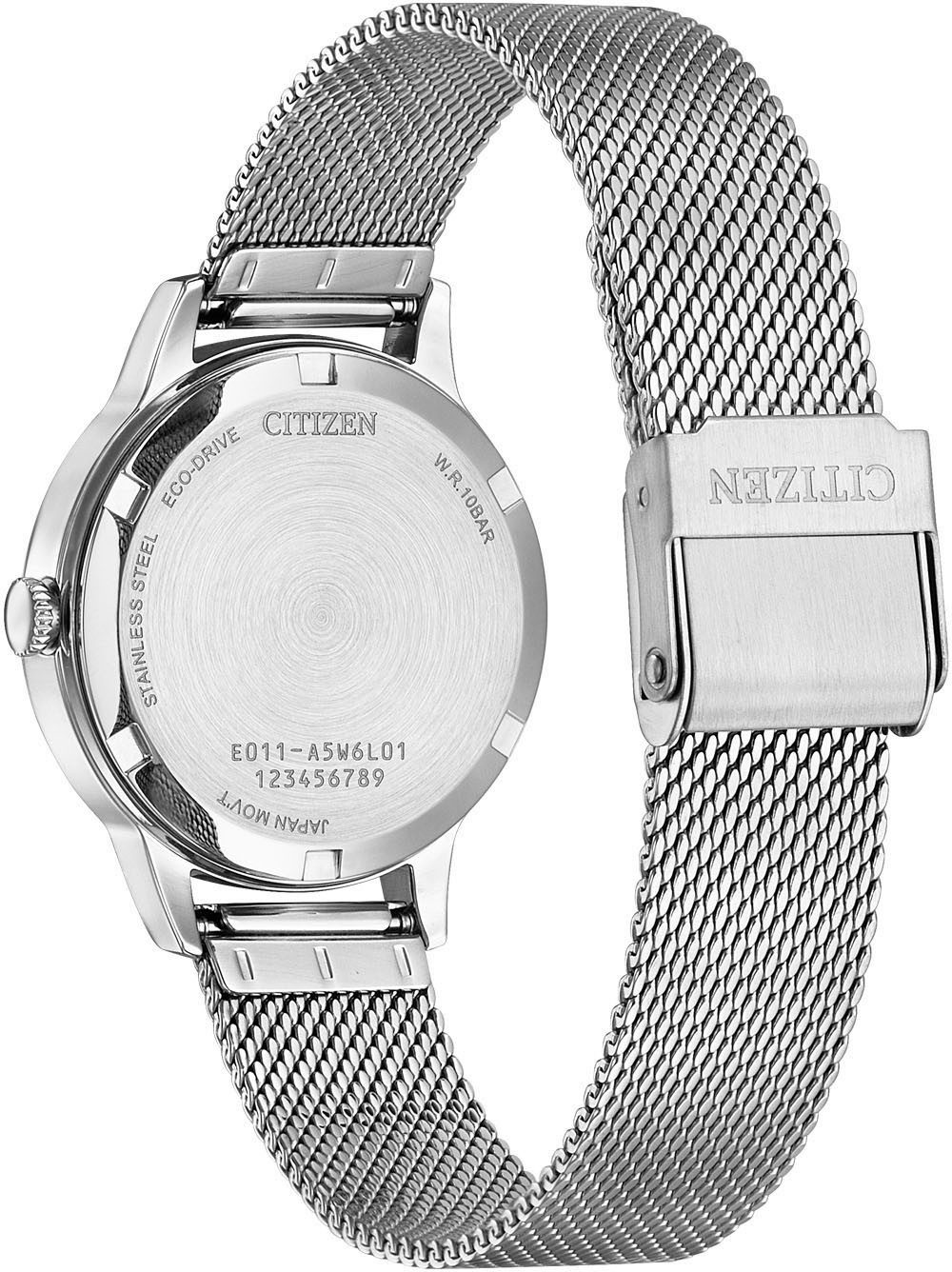 Citizen Solaruhr EW2621-75M, Armbanduhr, Damenuhr, Edelstahlarmband, analog, Datum, Eco-Drive