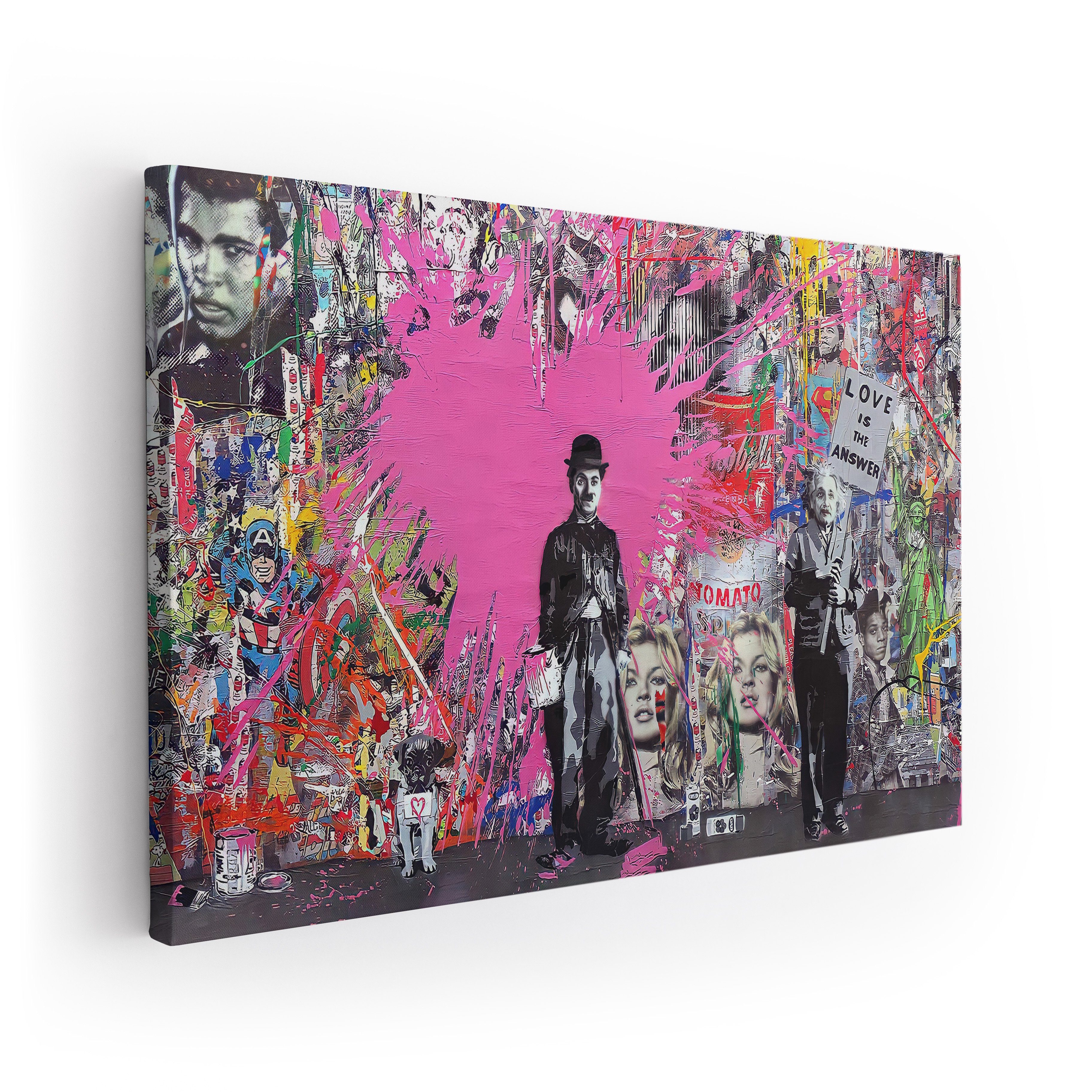 ArtMind XXL-Wandbild »Pop Art - Charlie Chaplin«, Premium Wandbilder als  Poster & gerahmte Leinwand in 4 Größen, Wall Art, Bilder fürs Wohnzimmer  und Büro online kaufen | OTTO