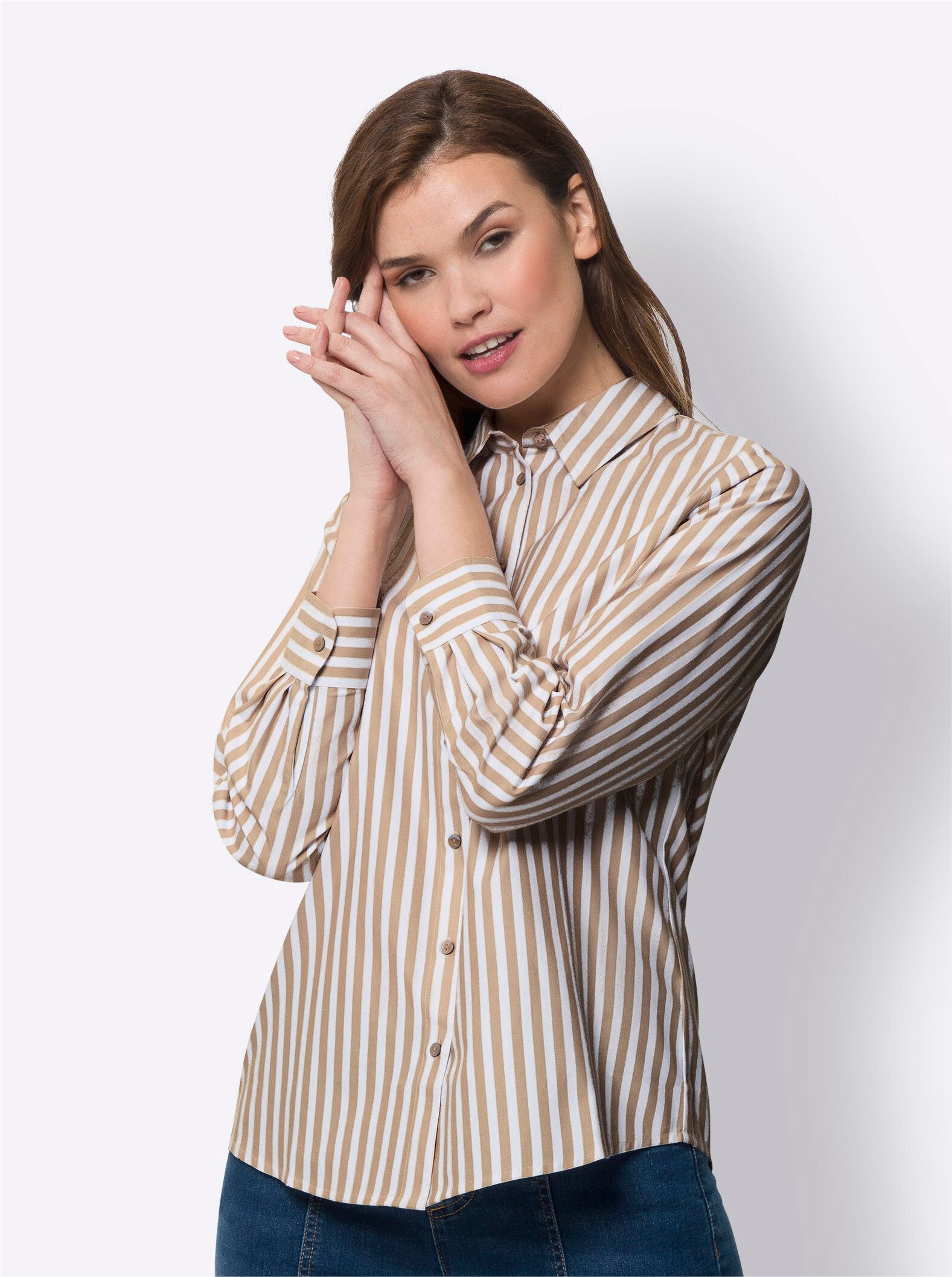 Klassische Bluse Streifenbluse