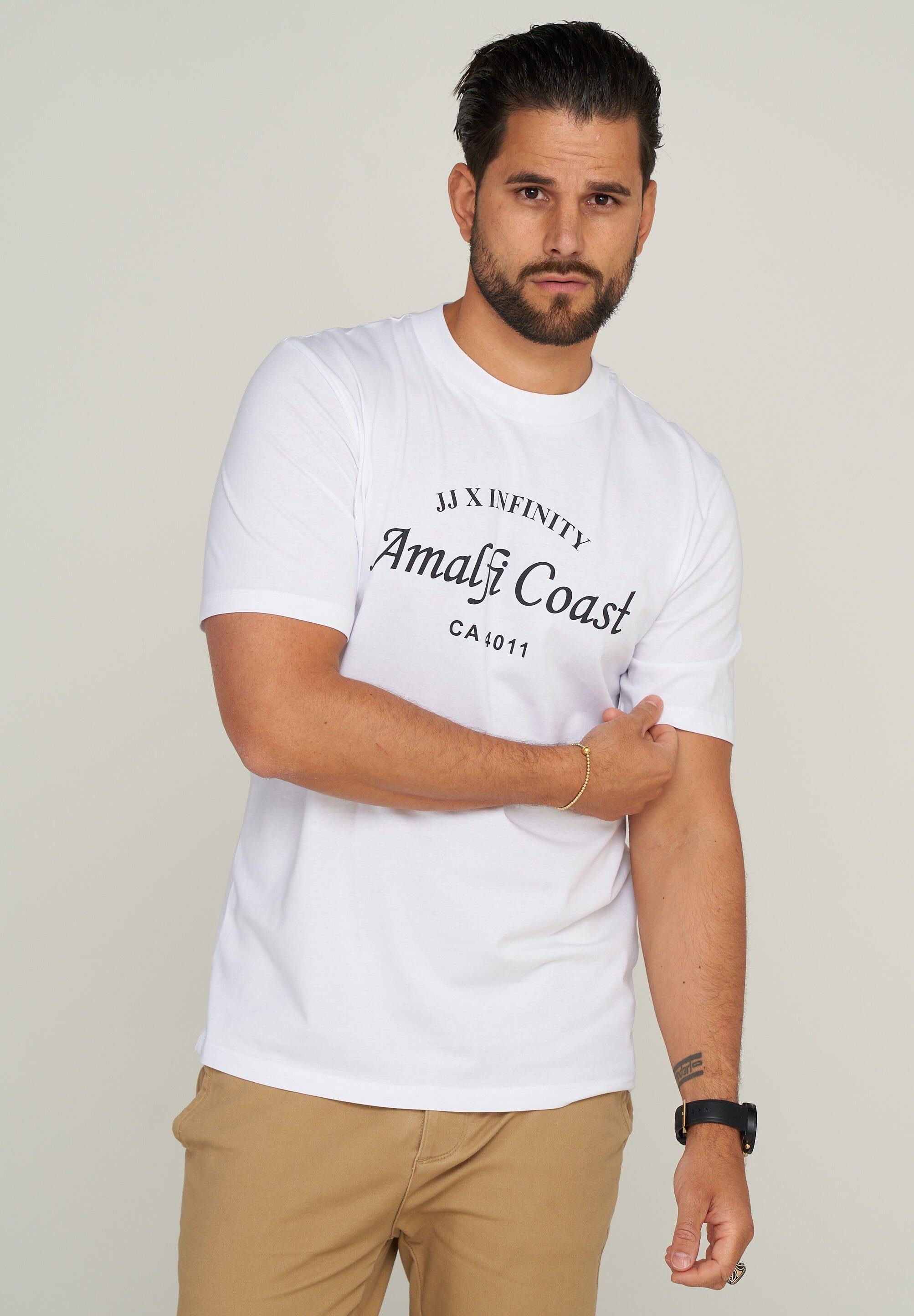 JJHILL TEE T-Shirt White CREW Jones & Jack NECK SS