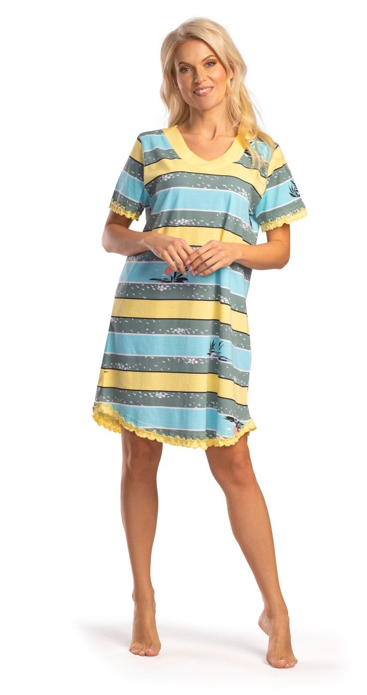 Consult-Tex Nachthemd Damen Nachthemd, Big Shirt Kurzarm DF662 bequem zu tragen