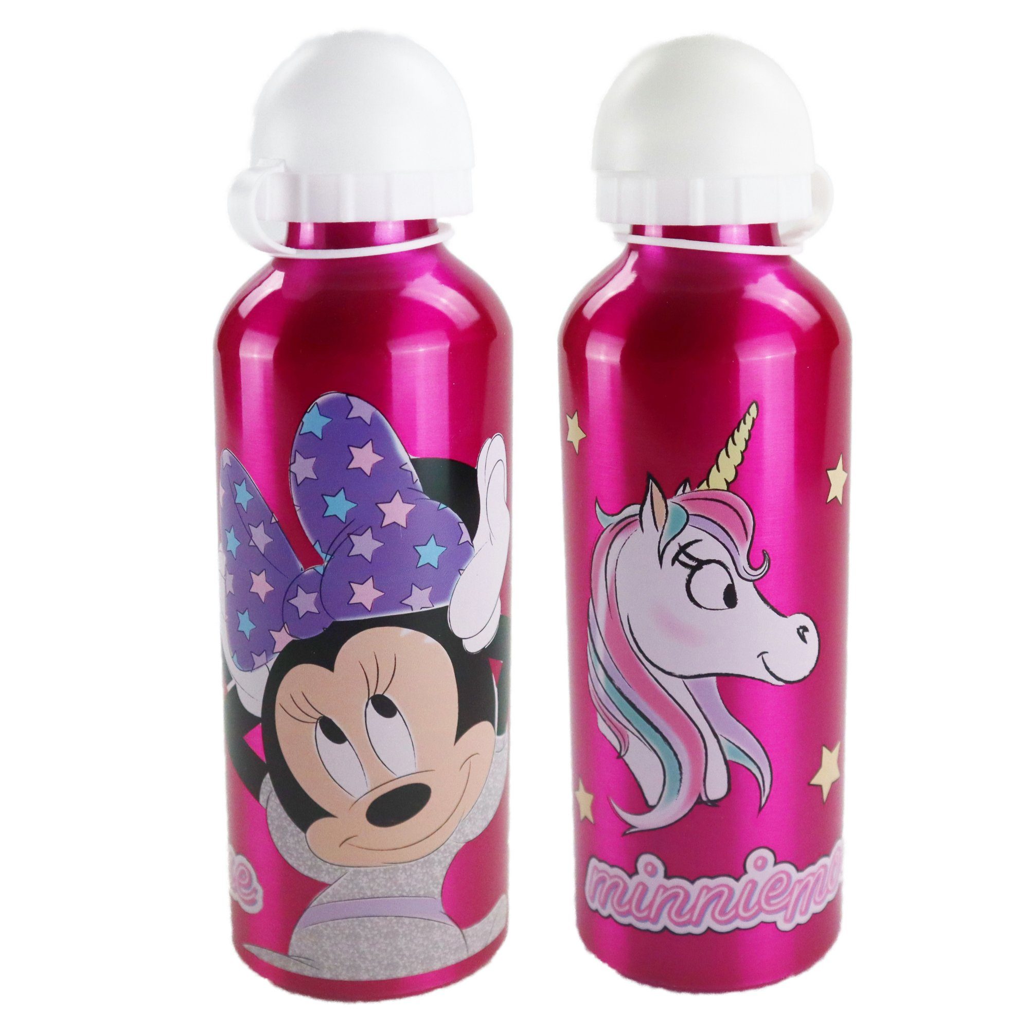 Disney Trinkflasche Disney Flasche 500 Maus Minnie ml Einhorn Alu Wasserflasche