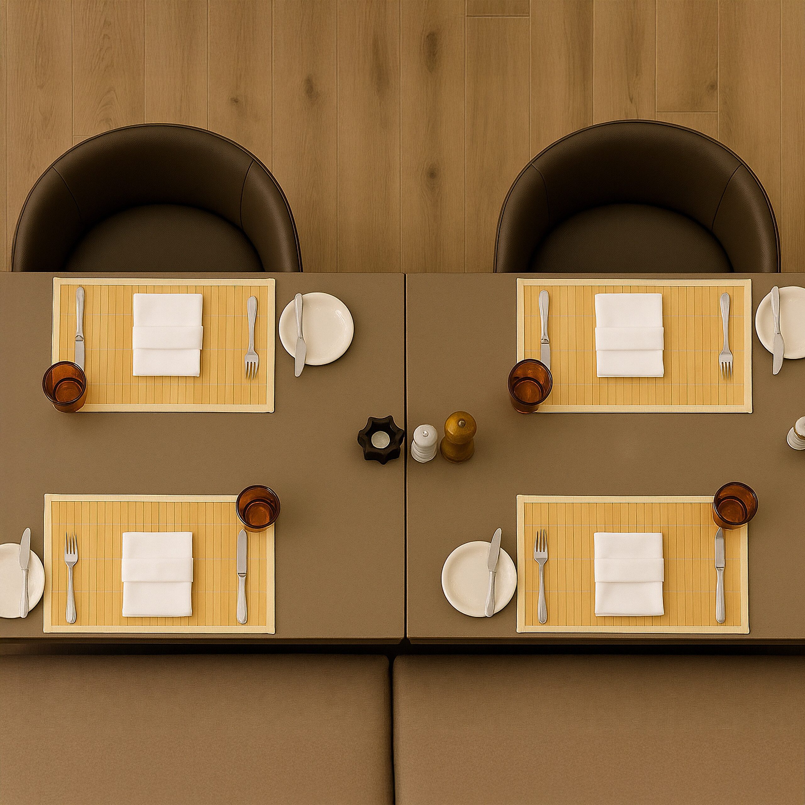 relaxdays Platzset Tischset 6er Set Bambus, (6 Tischmatten), Creme günstig online kaufen