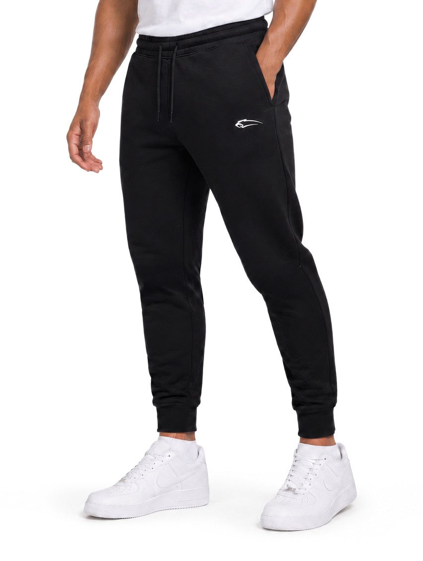 Smilodox Jogginghose Tammo Herren, Jogger Baumwolle, Regular Fit, Sporthose, Gymkleidung Tunnelzug, elastische Beinabschlüsse, weiches Material