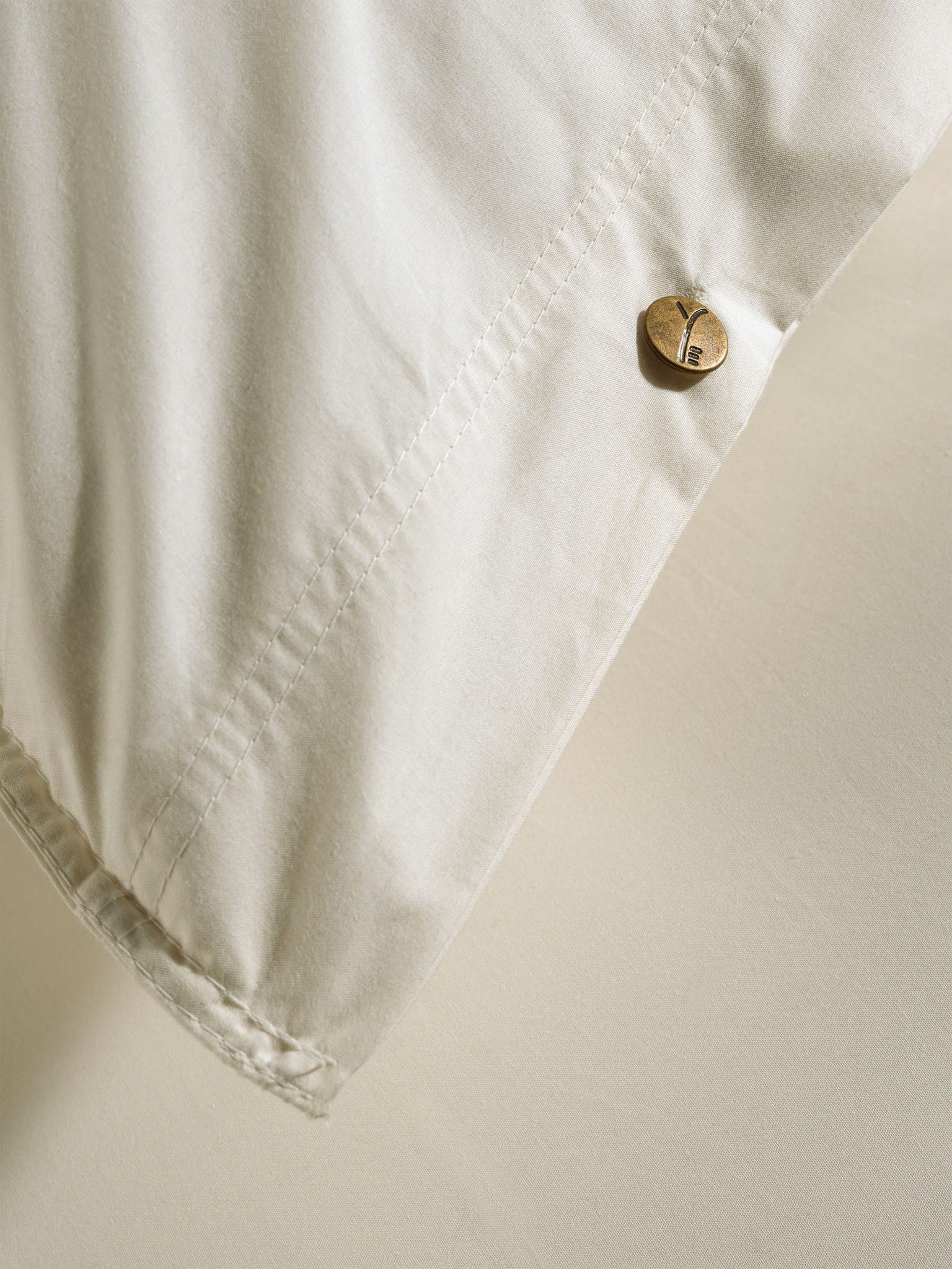 YELLOW Bettwäsche Percale, Perkal, 2 teilig, Uni Design, 100% Baumwolle ab 135x200 cm.