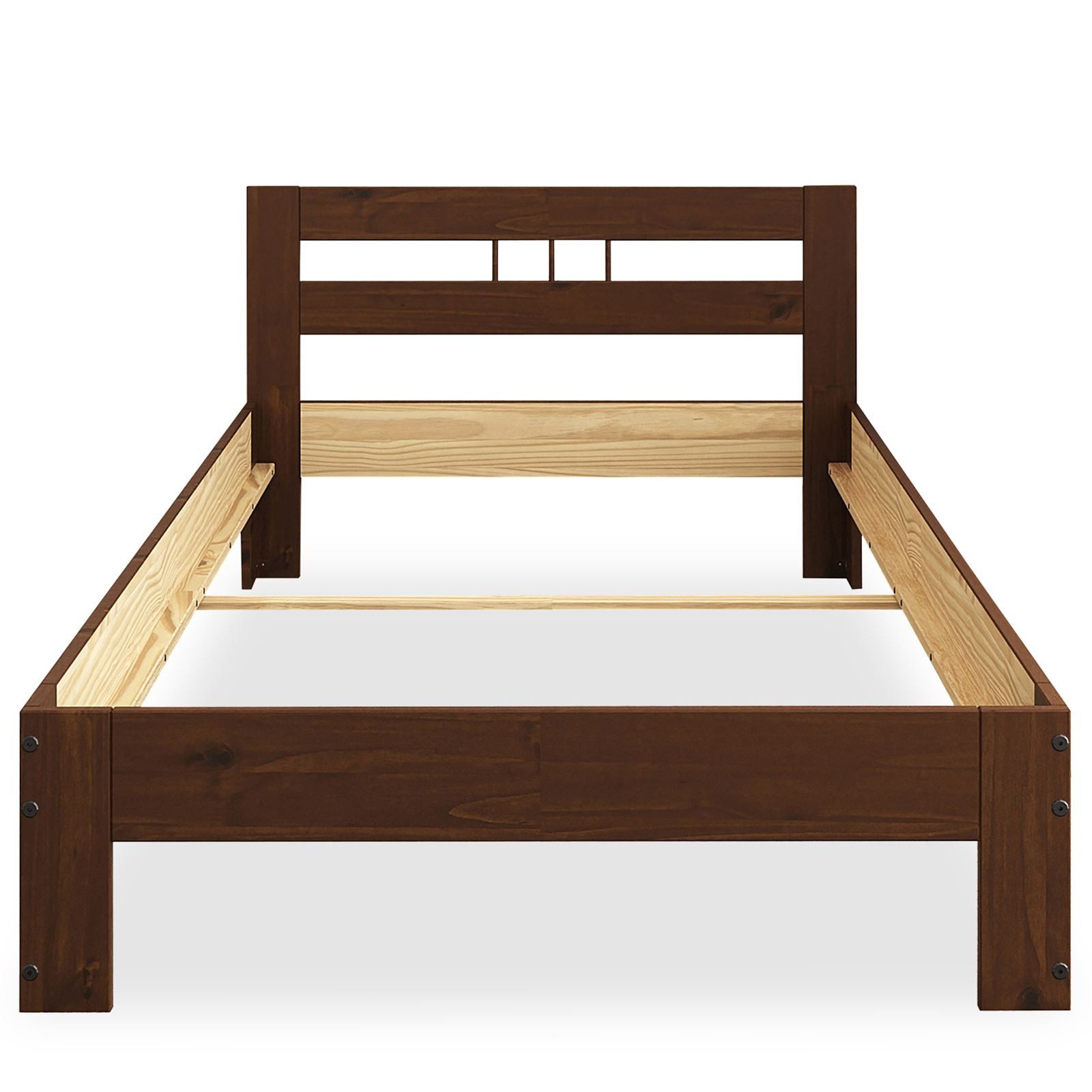 IDIMEX Massivholzbett THEO, Einzelbett aus Massivholz 90x200 cm- kastanie – Bild 5 von 5