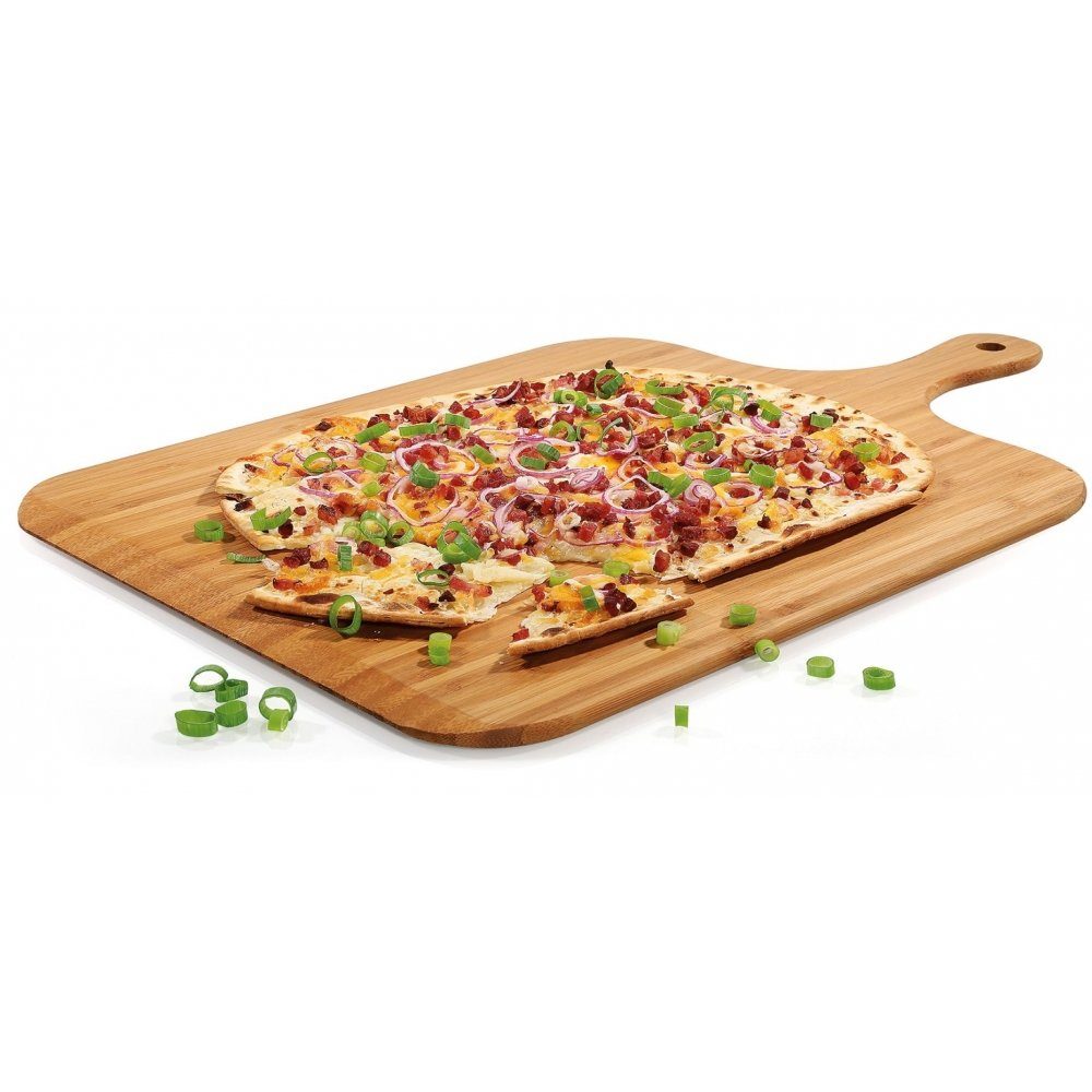 ZASSENHAUS Servierbrett 51,5 x 32 x 1 cm - Flammkuchenbrett - braun, Bambus
