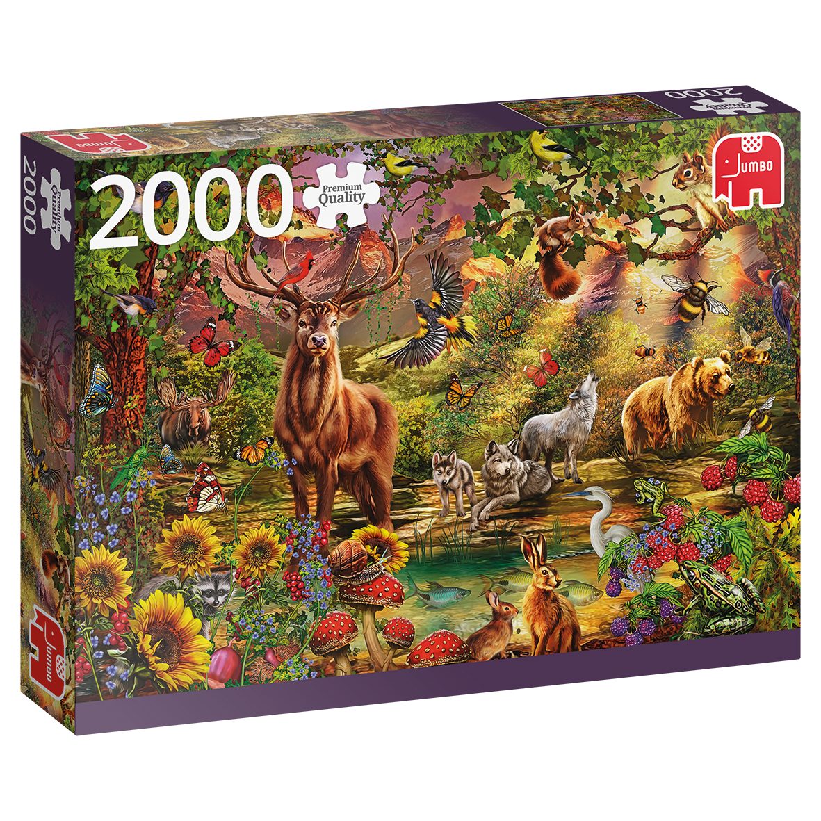 Jumbo Spiele Puzzle Jumbo Spiele, Magischer Wald bei Sonnenuntergang, 2000T Puzzle, 2000 Puzzleteile, Made in Europe von Jumbo Spiele