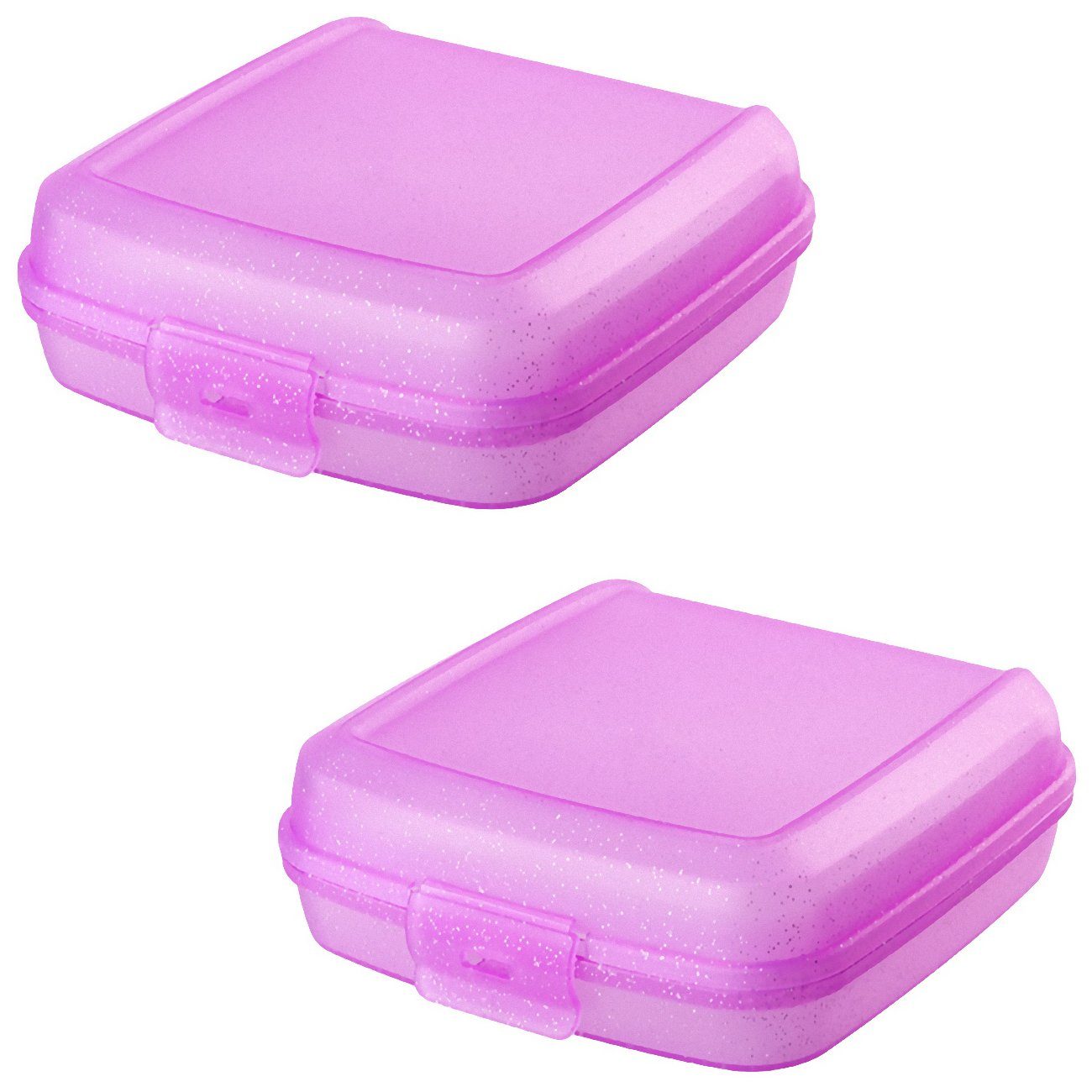 Engelland Lunchbox Brotdose mit Klickverschluss, Kunststoff (BPA-frei), (Vorteils-Set, 2-tlg., Ideal für Schule, Kindergarten und Arbeit), BPA frei, robuster Kunststoff, spülmaschinengeeignet
