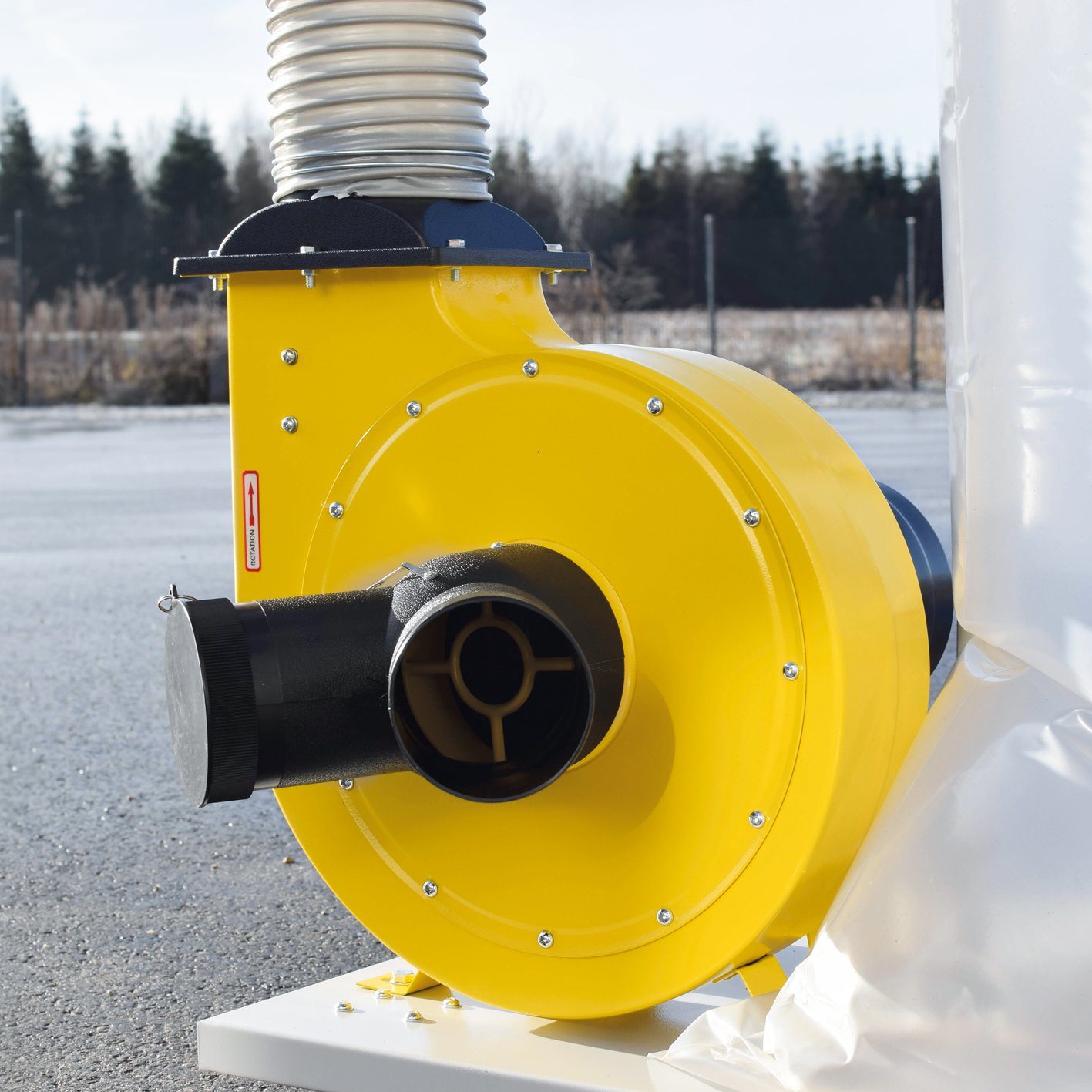 BAMATO Absauganlage AB-2530 inkl. Y-Adapter Absaugung 230V höhenverstellbar 2530m³/h, 1500 W, (1-tlg), Späneabsaugung, Lüfterrad aus Metall, 1800 Pa, Fahrwerk