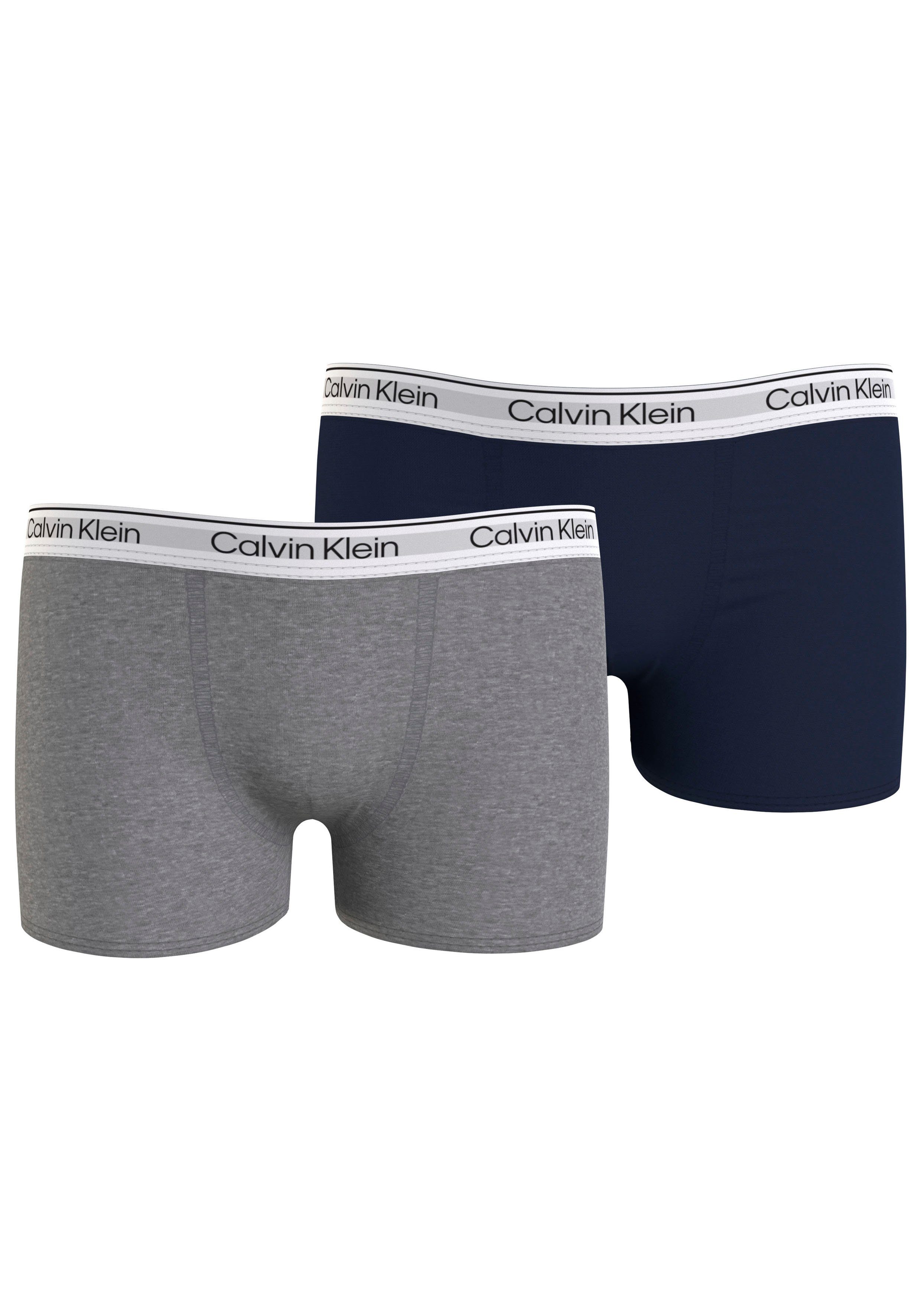 Calvin Klein Underwear Trunk Logoschriftzug 2er-Pack) (Packung, mit 2PK TRUNK