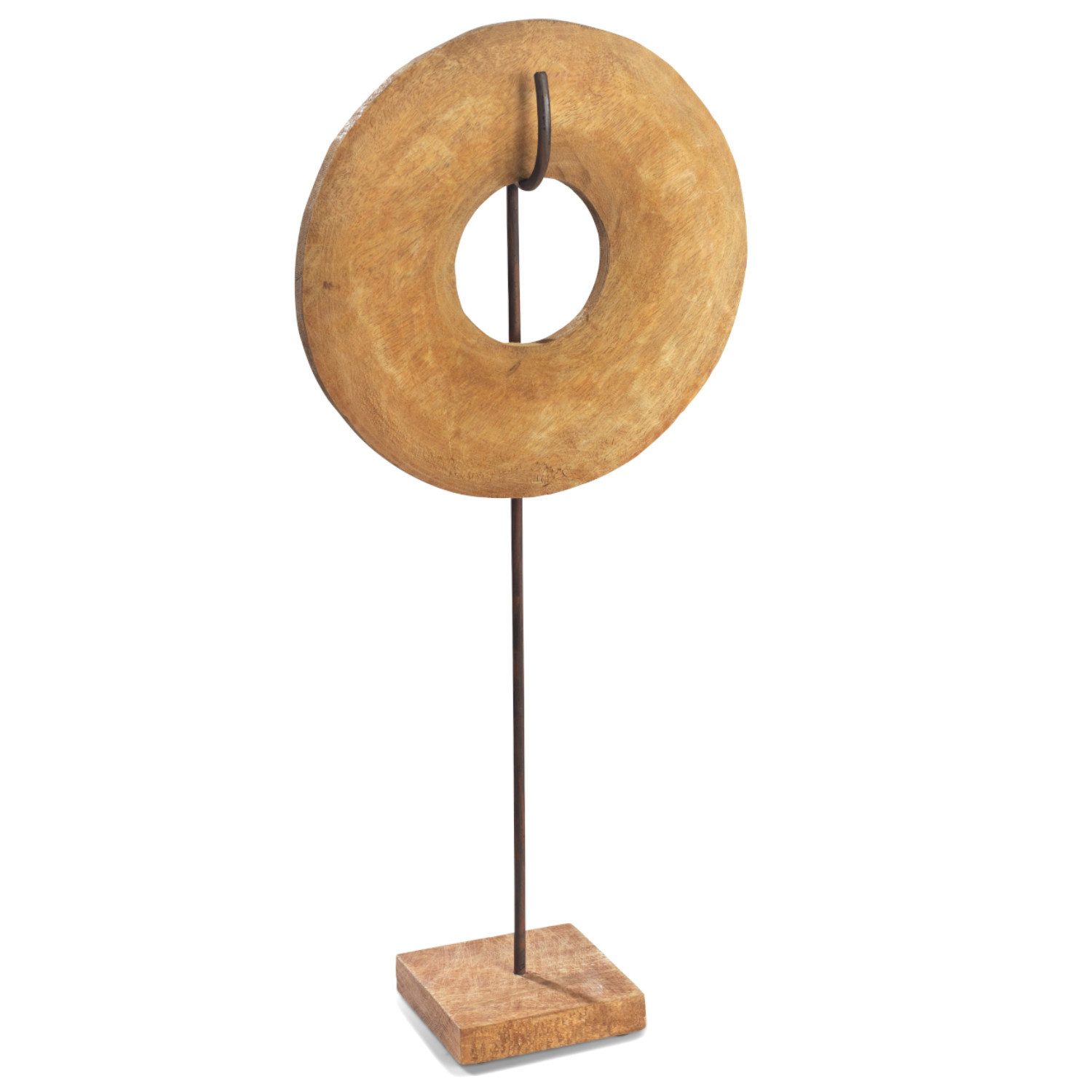 Moritz Skulptur Skulptur Kreis Unendlichkeit Donut groß 65x29x12cm, Holz, Tischdeko, Fensterdeko, Wanddeko, Holzdeko, Weihnachtsdeko