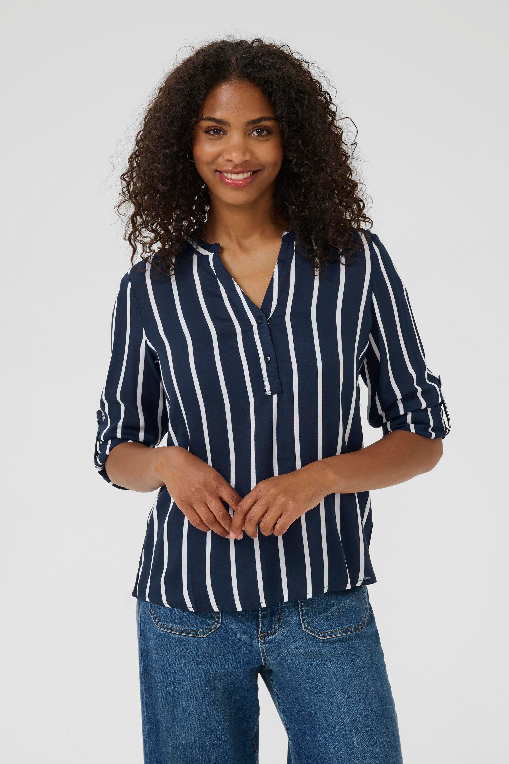 KAFFE Langarmbluse Langarm-Bluse KAstridy günstig online kaufen