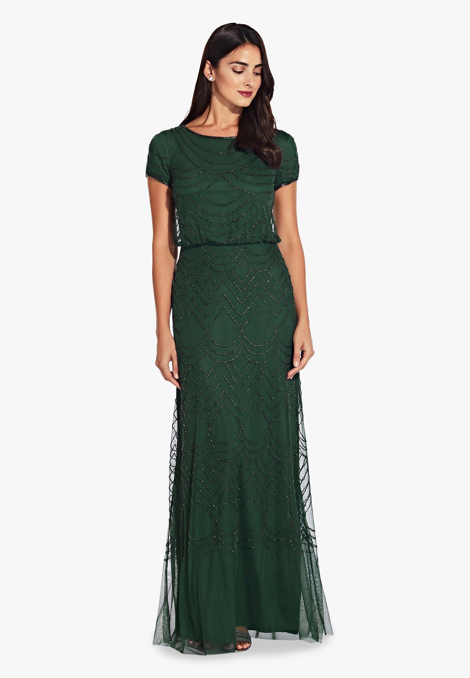 Adrianna Papell Abendkleid Blouson Beaded Long Dress Tailliert, figurbetont günstig online kaufen