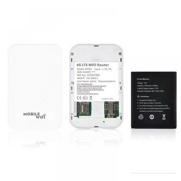 GelldG Mobiler Router, Auto 4G WiFi Router Hotspot Unterstützung 4G/LTE-Router