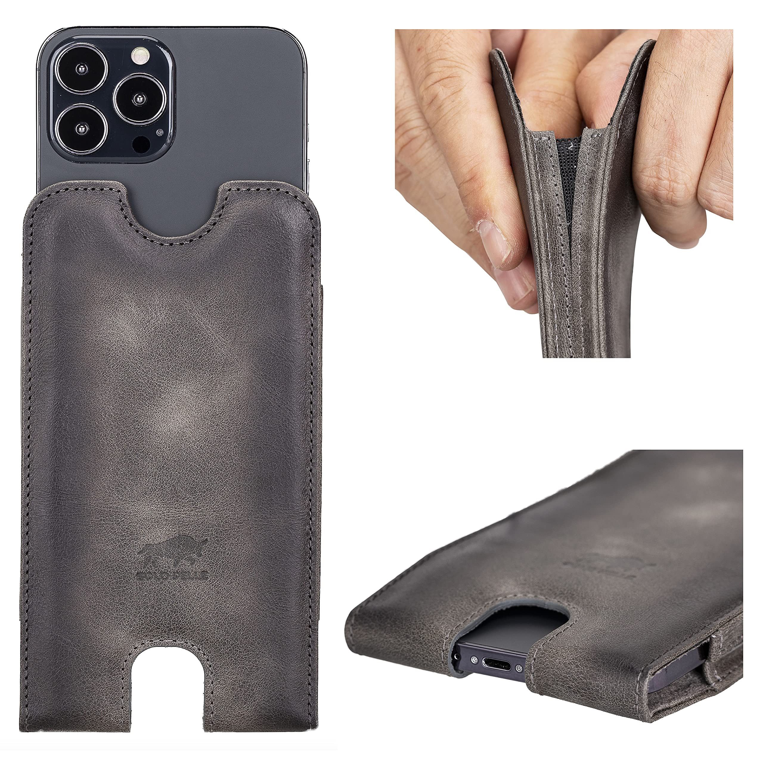 Solo Pelle Smartphonetasche Lederhülle für iPhone 12/12 Pro / 13/13 Pro bis 6.1 Zoll Stanford
