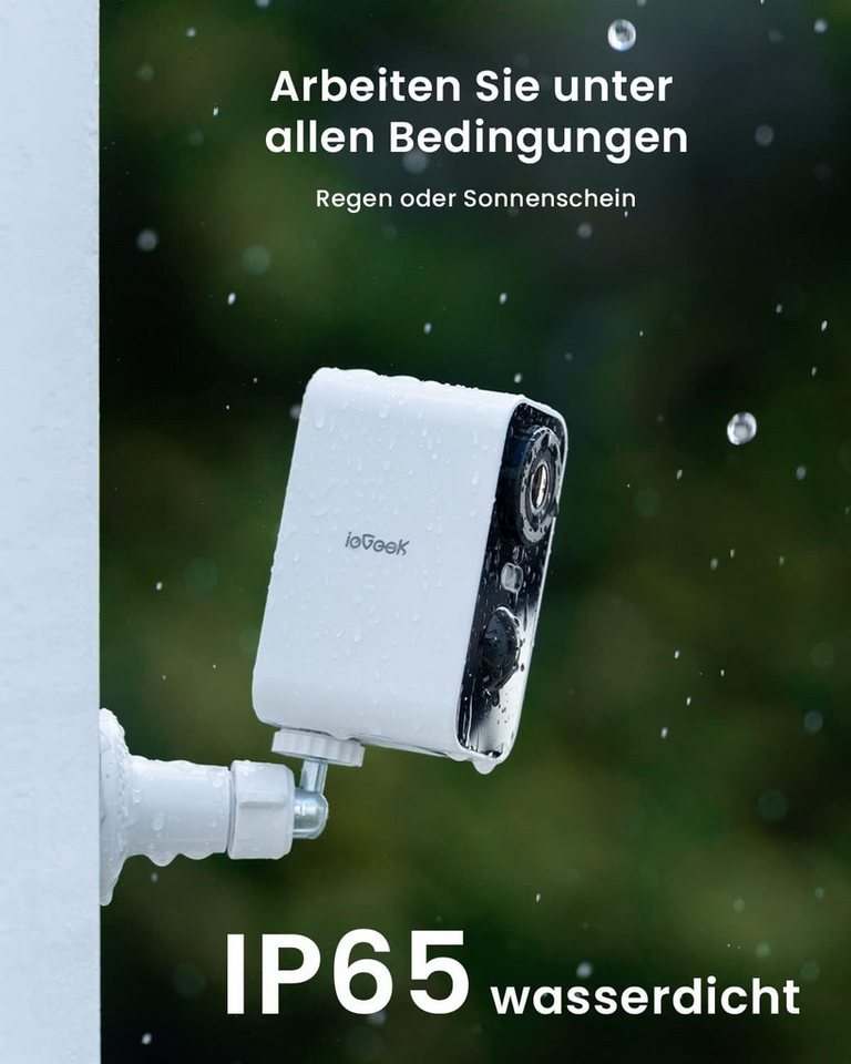 Thumbnail - ieGeek Überwachungskamera Type C 2K Überwachungskamera, Akku, WLAN Kabellose, außen/innen (Aussen, Außenbereich, drinnen...