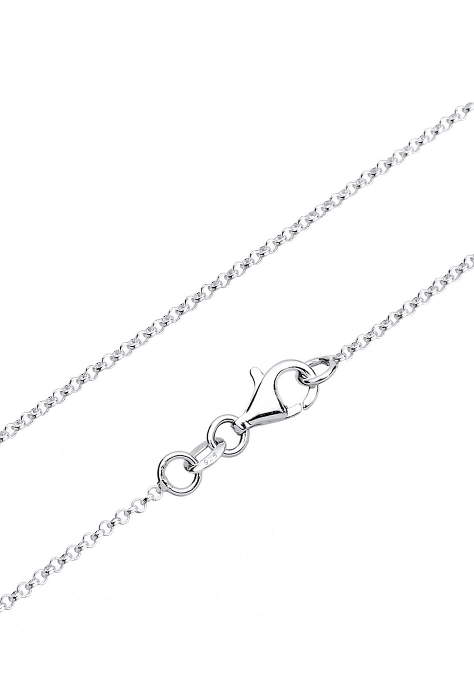 Kuzzoi Kette mit Anhänger Herren Dog Tag Military Platte Brushed 925 Silber