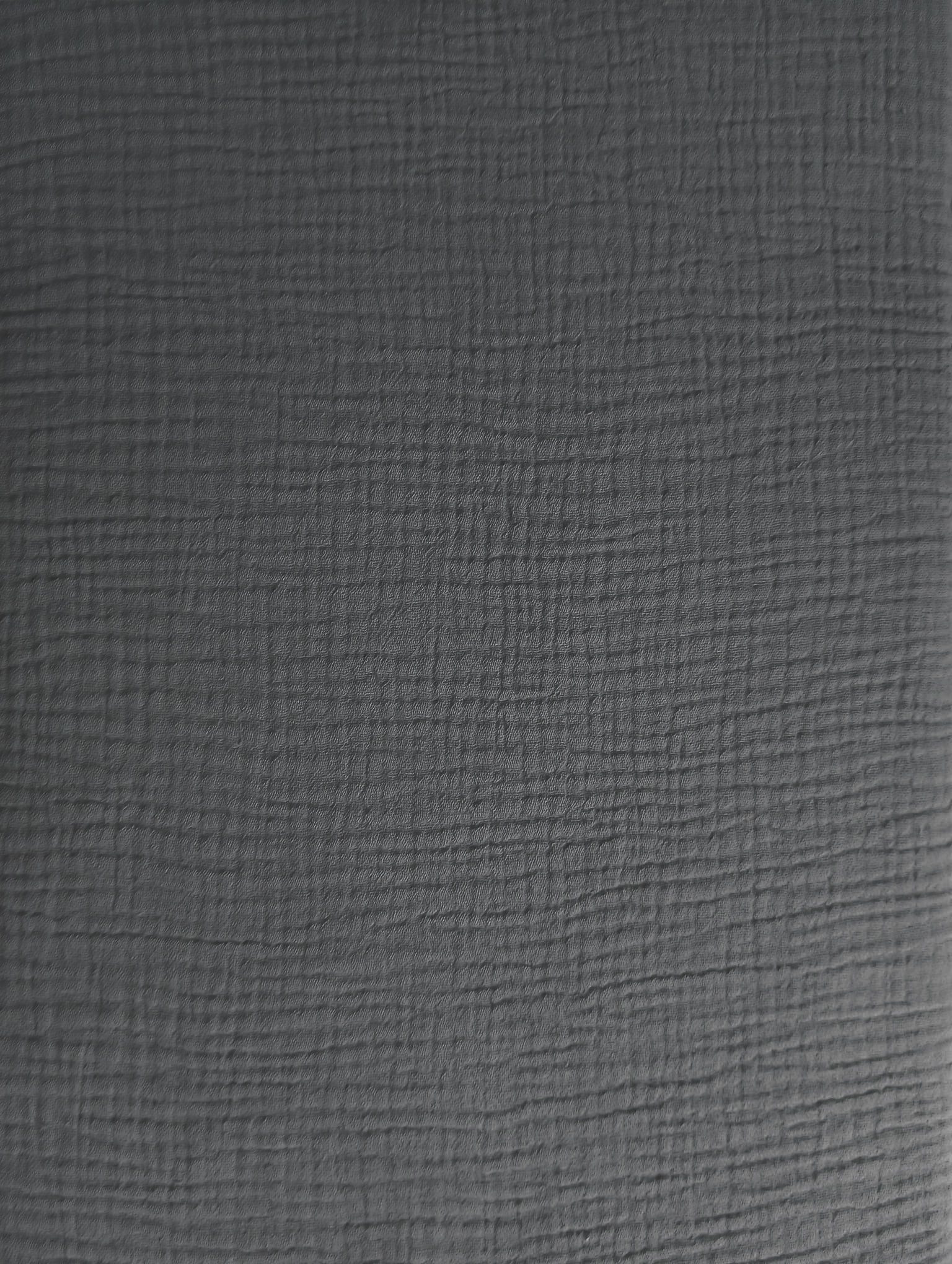 KH-Haushaltshandel Bettwäsche 2-tlg. Musselin Bettwäsche 135x200 +80x80 cm, 100% Baumwolle, Musselin, 2 teilig, uni/einfarbig, anthrazit grau, 100% Baumwolle, bügelfrei