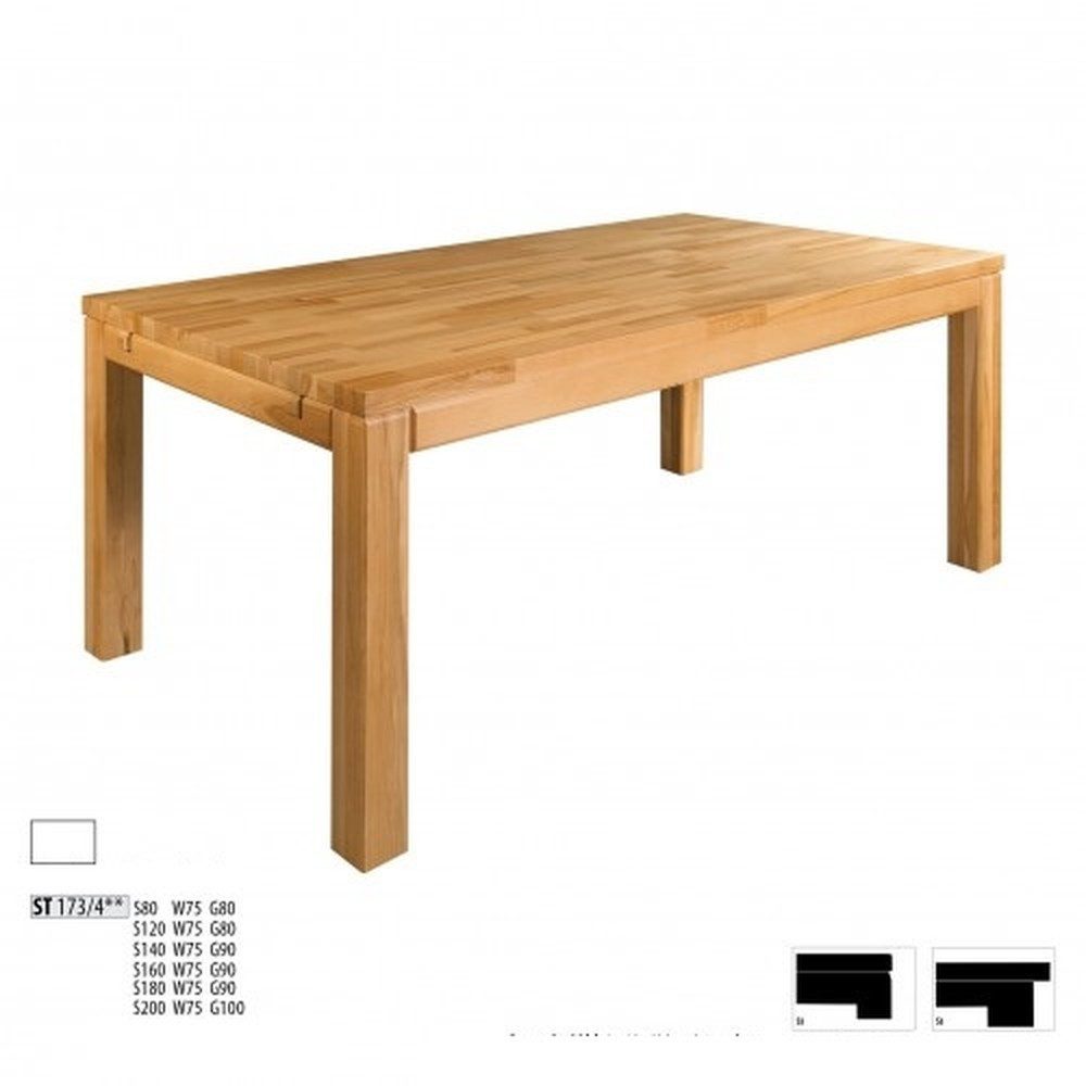 Esstisch Massiver Holztisch in natürlicher Farbgebung für das Esszimmer