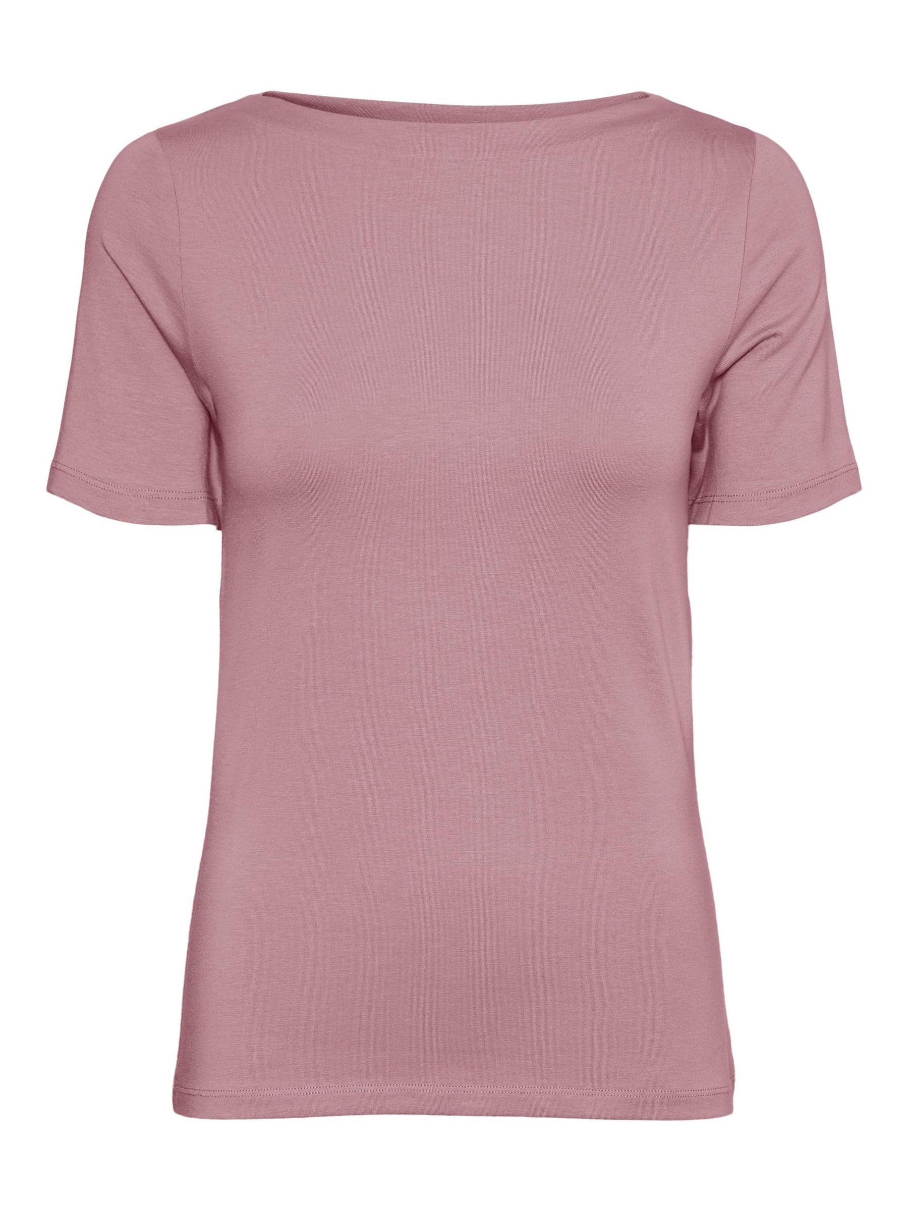Vero Moda T-Shirt Basic Stretch mit U-Boot-Ausschnitt VMPANDA VMPANDA MODAL günstig online kaufen