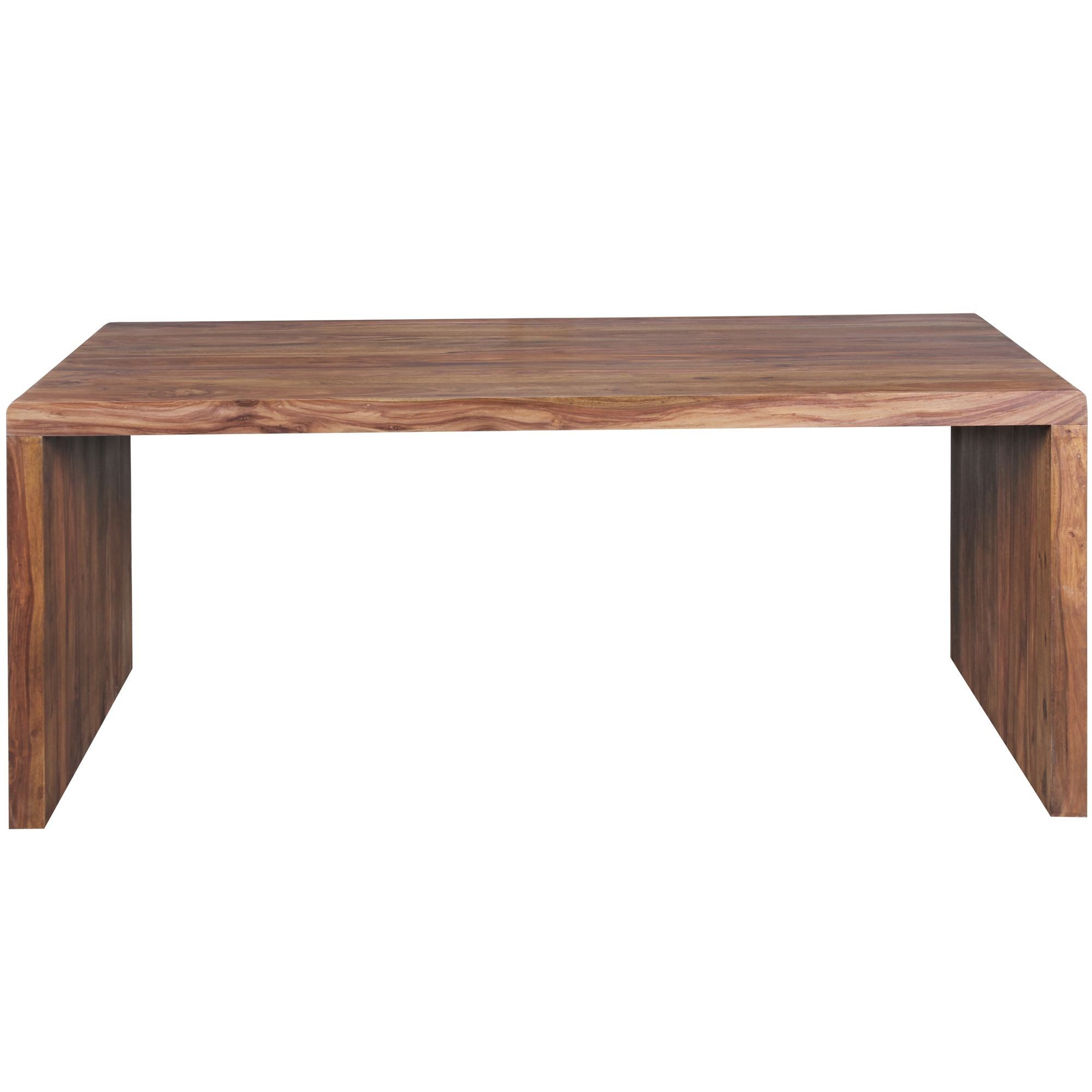 FINEBUY Schreibtisch FB40587 (Massivholz 180x90x76 cm Computertisch), PC-Tisch Rechteckig Modern, Bürotisch Home Office