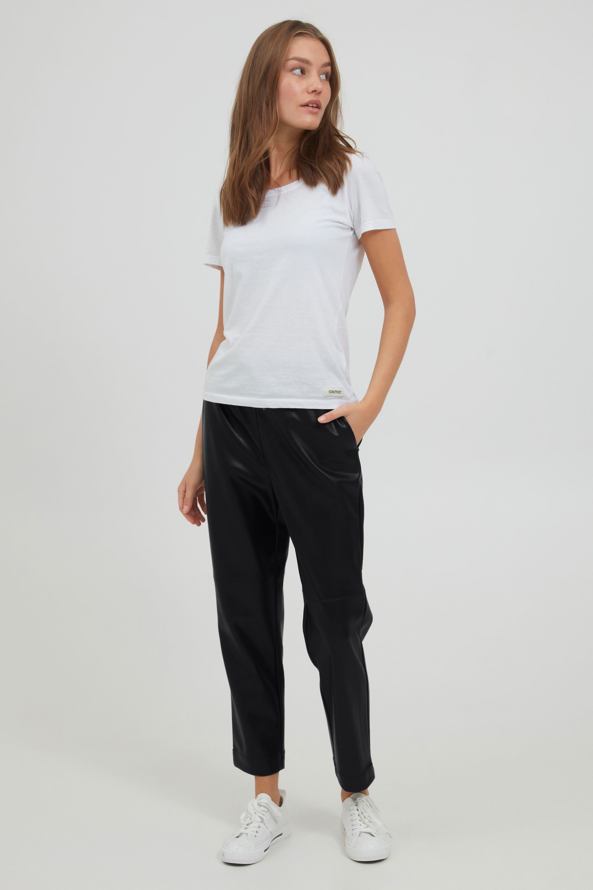 OXMO Jogginghose OXPaulia Damen Kunstleder Hose günstig online kaufen