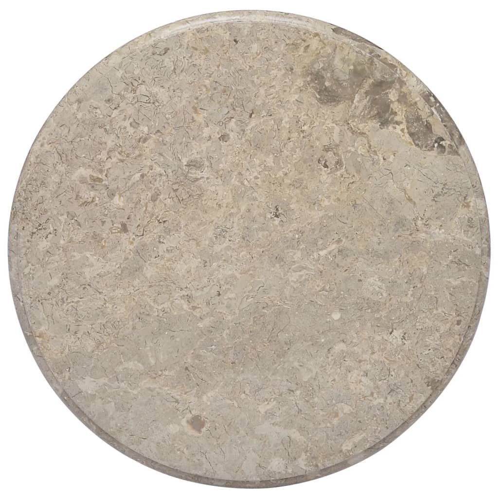 vidaXL Tischplatte Tischplatte Grau Ø60x2,5 cm Marmor (1 St)