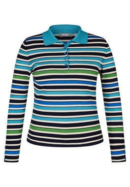 Rabe Polokragenpullover - Polo Pullover gestreift - Blue Romance