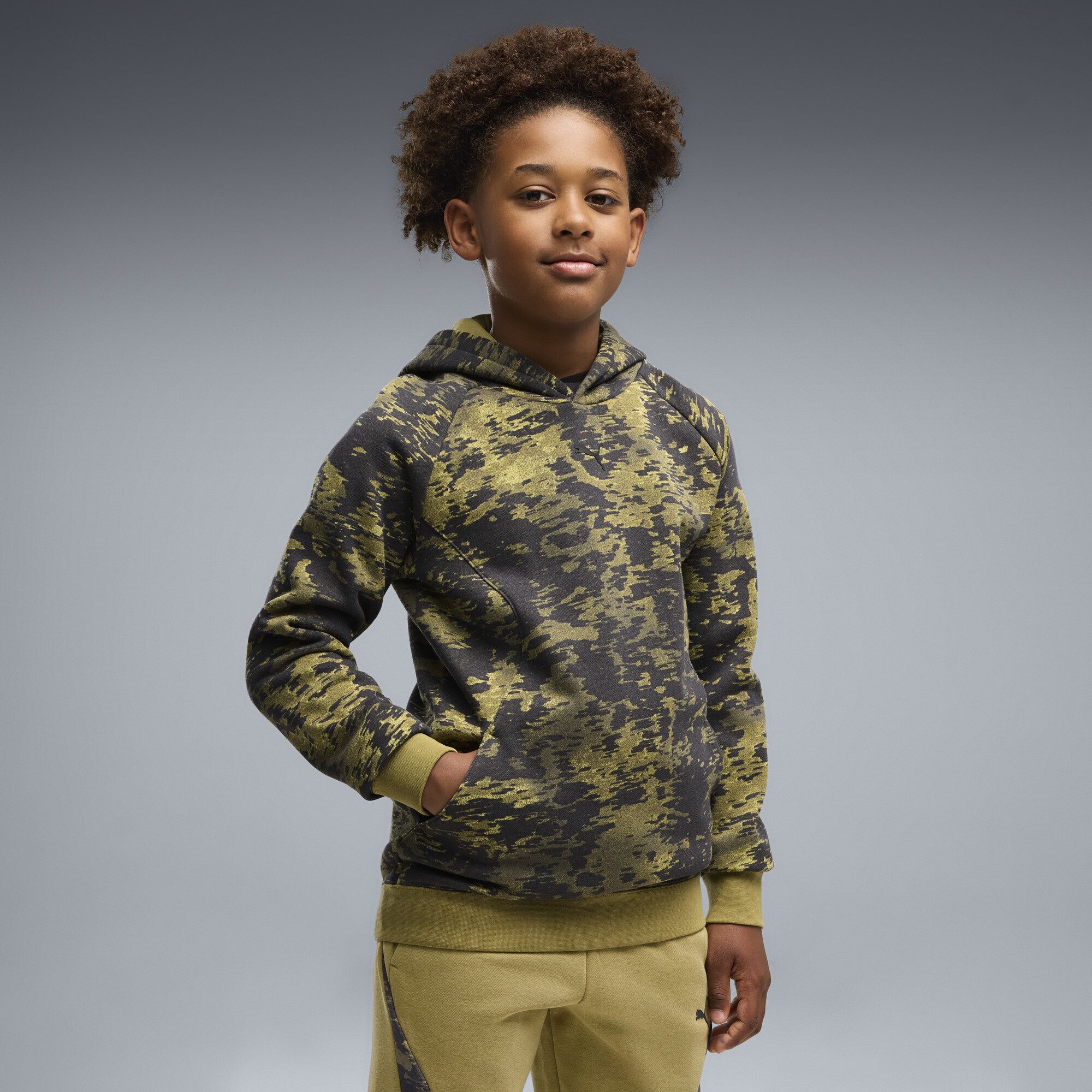 PUMA Hoodie PUMA Sport Camo Fleece-Hoodie Jungen