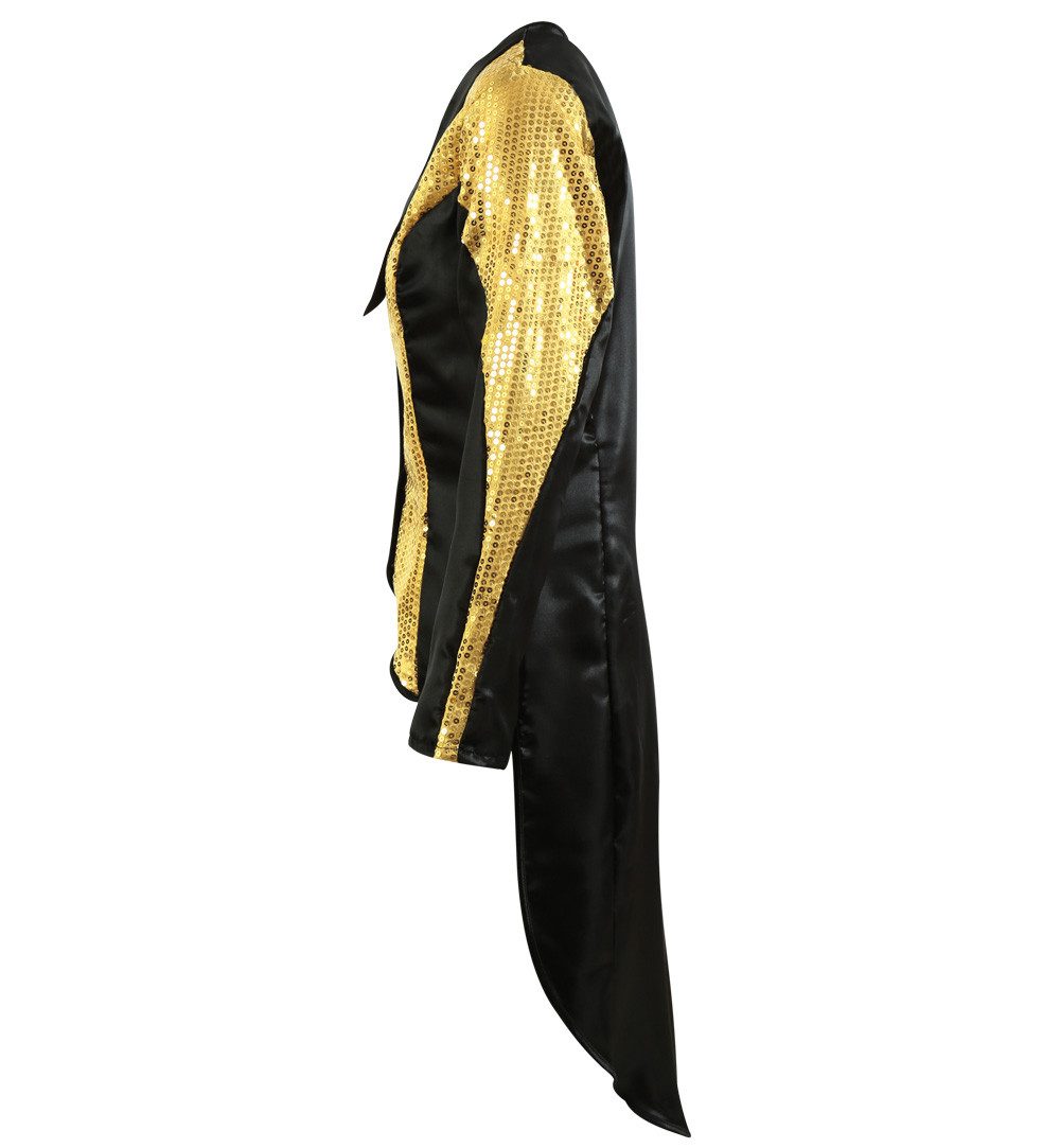 Fries Kostüm Damen Pailletten Frack Jacke in Rot Gold oder Silber Karneval, Hohe Qualität