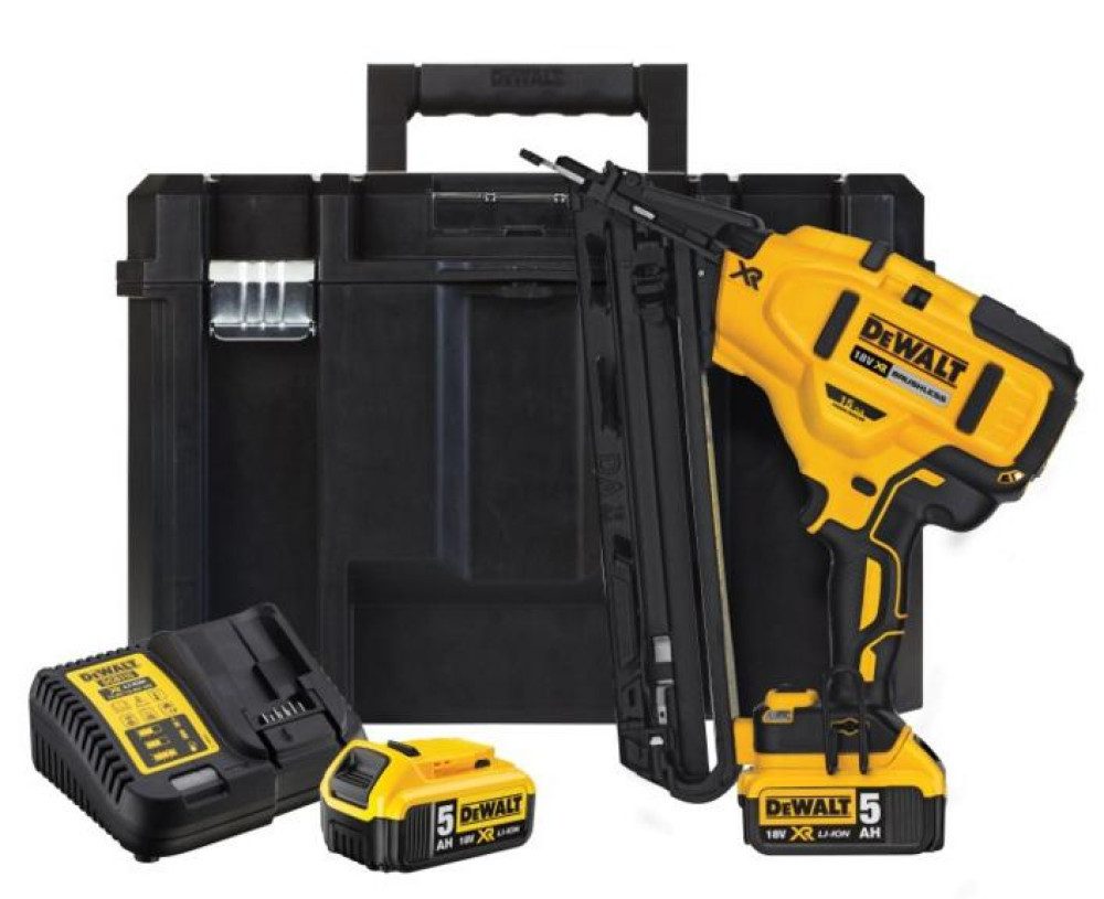 DeWalt Nagler DEWALT Nagler 18V DCN650P2 25° 32-63mm 15Ga 2x5,0Ah Brushless
