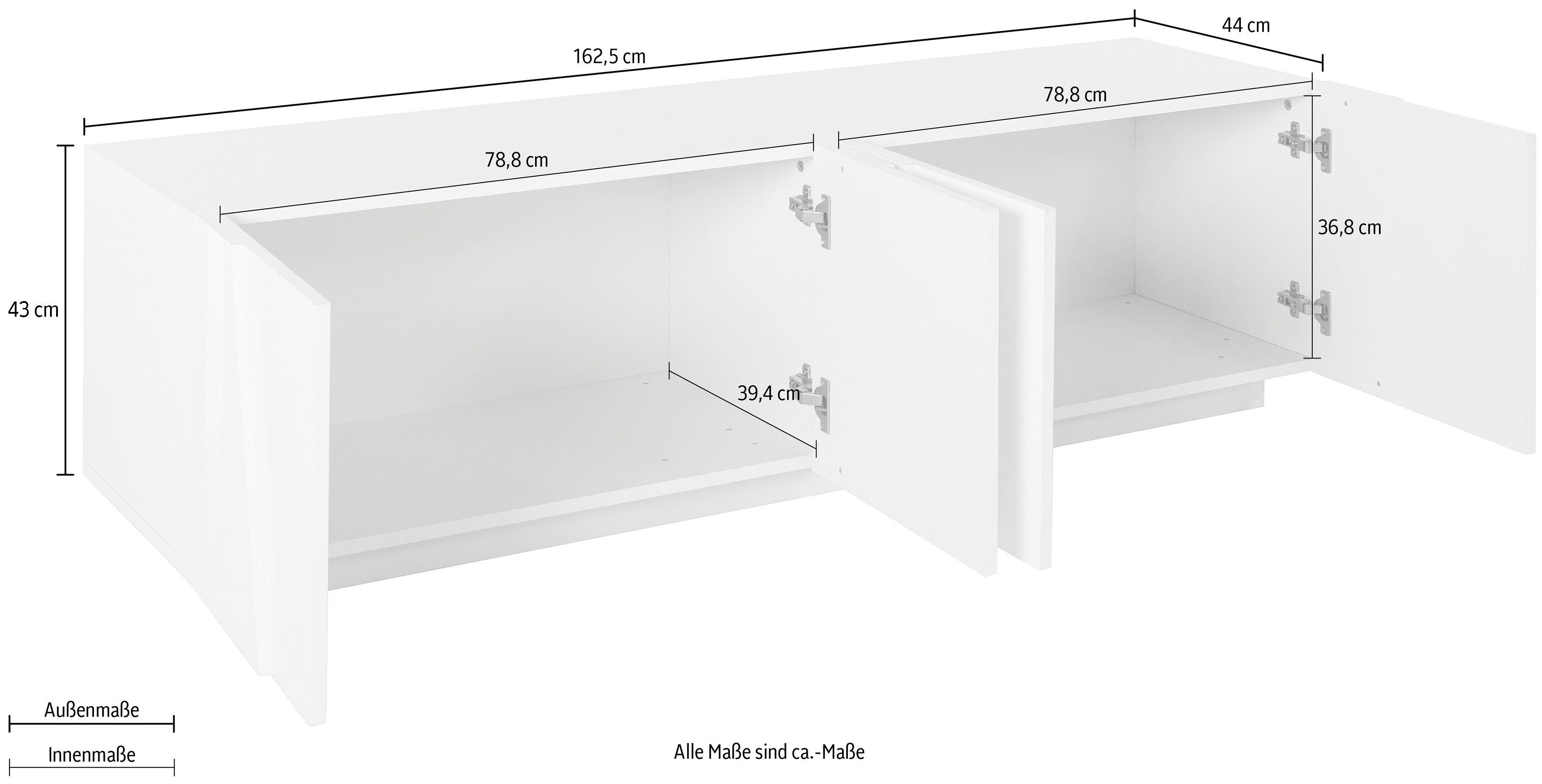 Home affaire Lowboard PING, Breite 162,4 cm