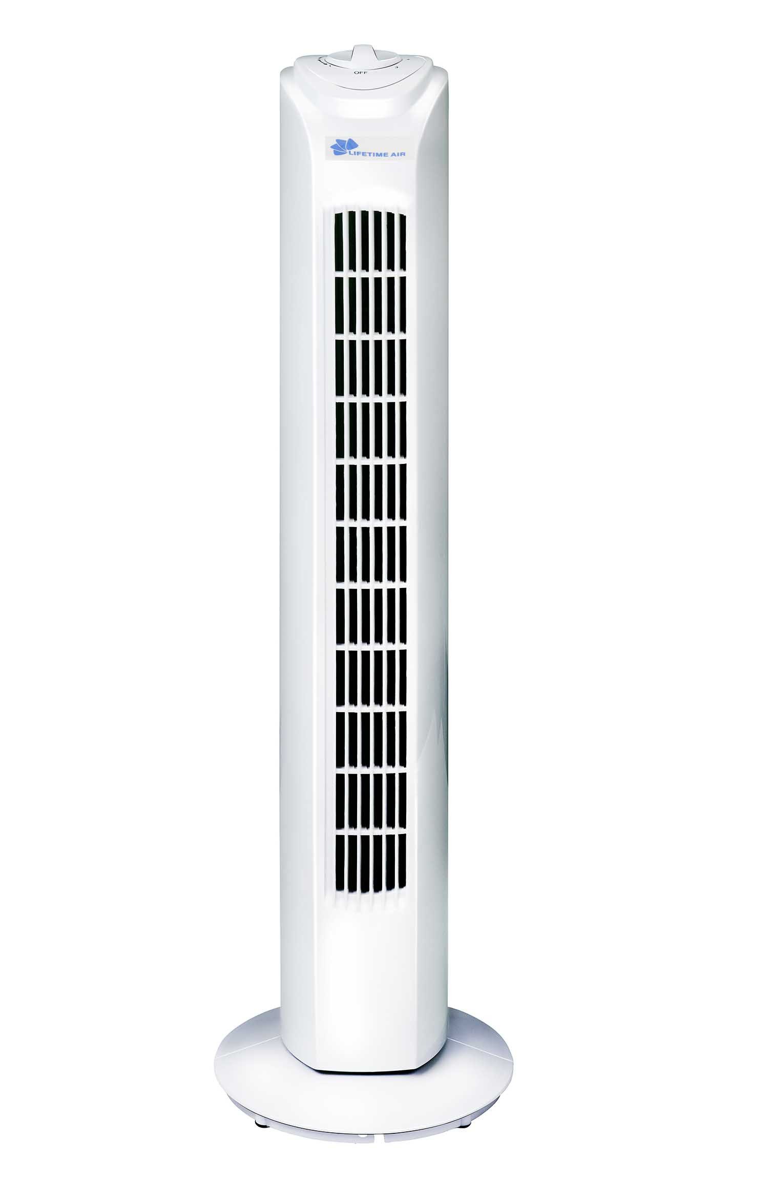 Lifetime Air Turmventilator Ventilator mit Schwenkfunktion, Säulenventilator, Standventilator, Turmlüfter