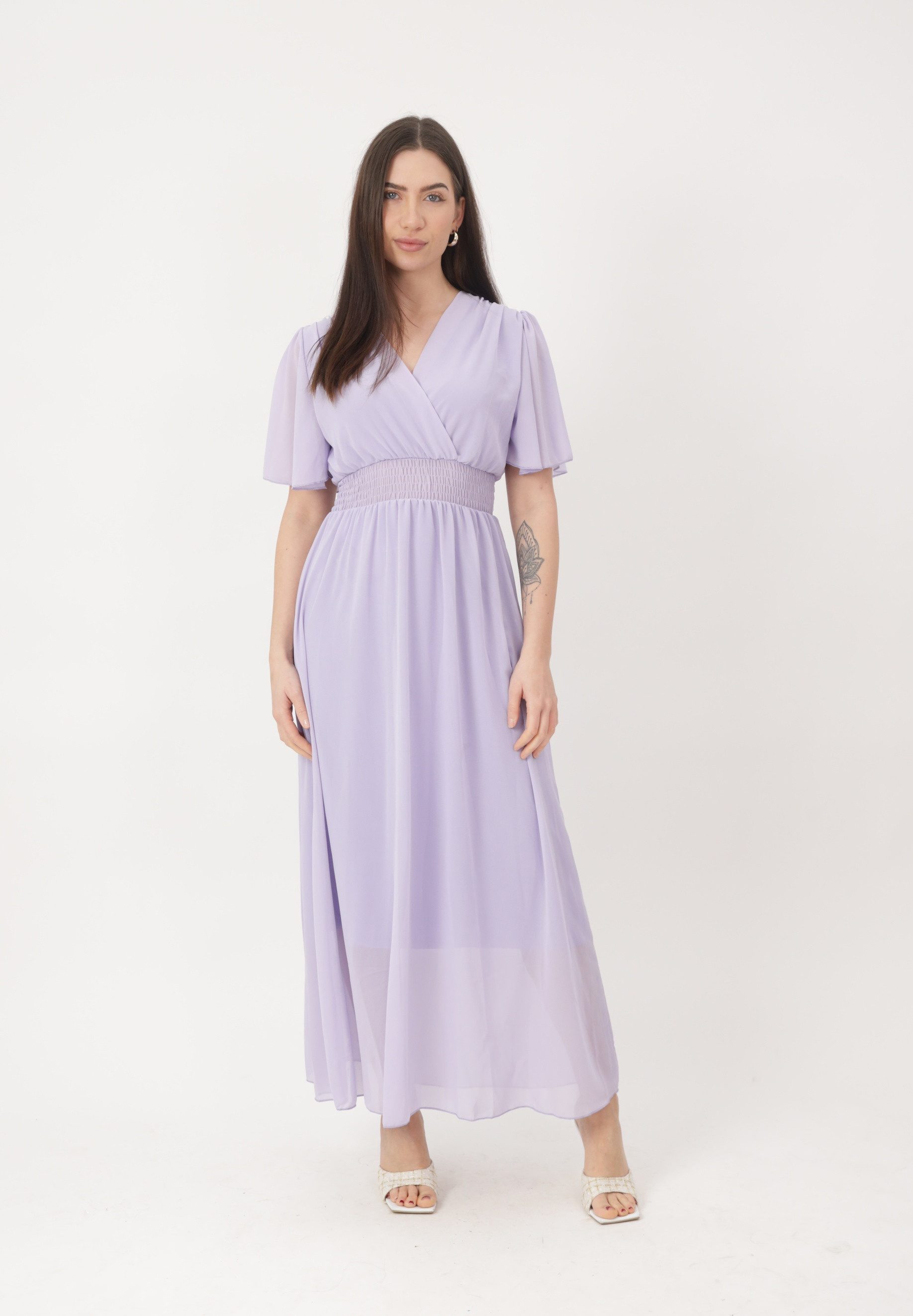Elara Maxikleid Sommer-Maxikleid mit V-Ausschnitt (1-tlg)